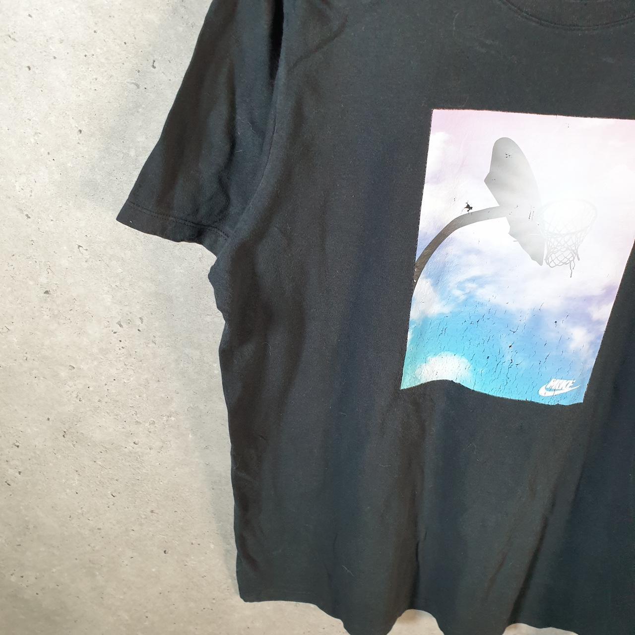 Vintage Nike Basketball Hoops T Shirt Men’s Large Black Swoosh Athletic Graphic