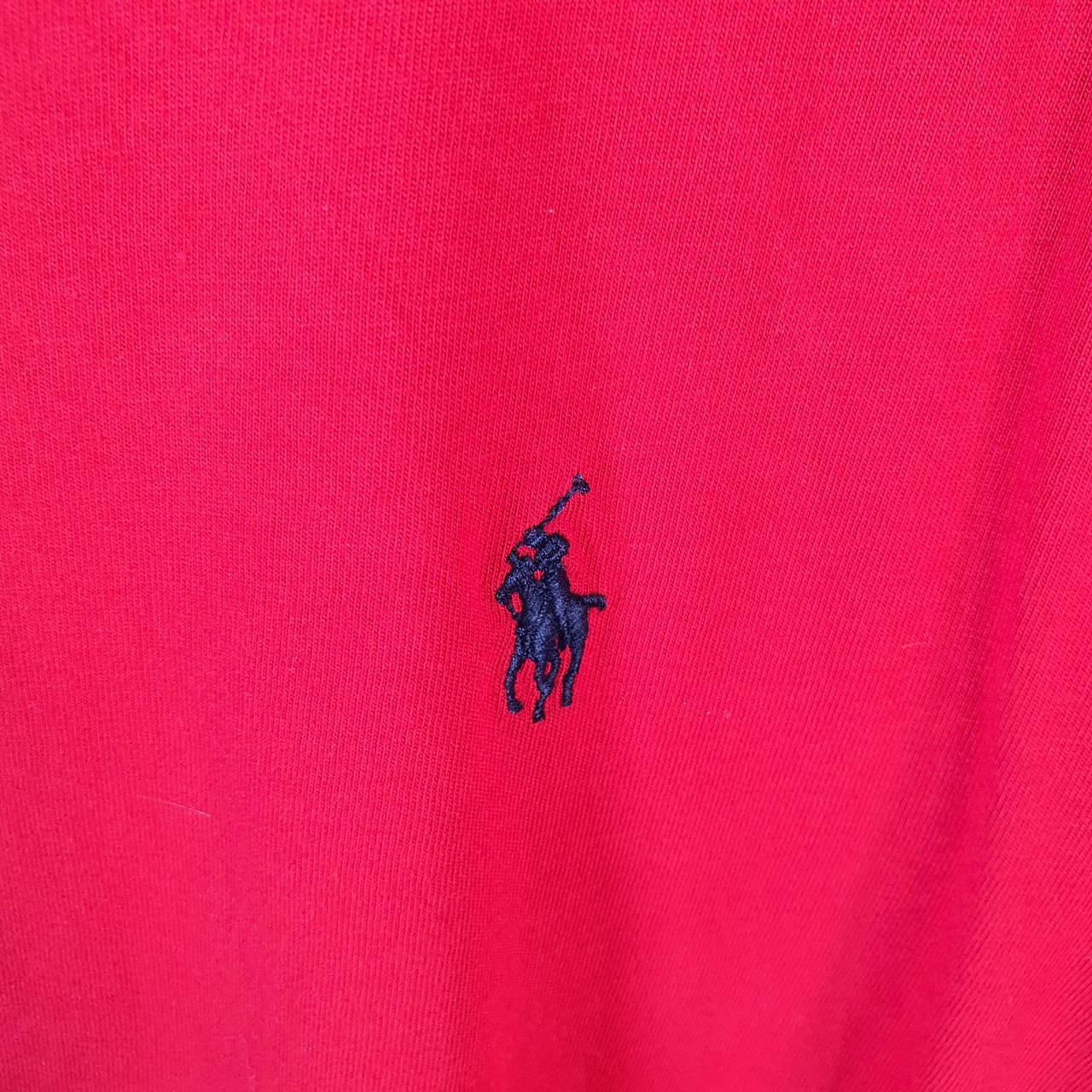 Vintage Ralph Lauren Polo T Shirt Men’s Large Red Embroidered Pony Custom Slim Fit C9093