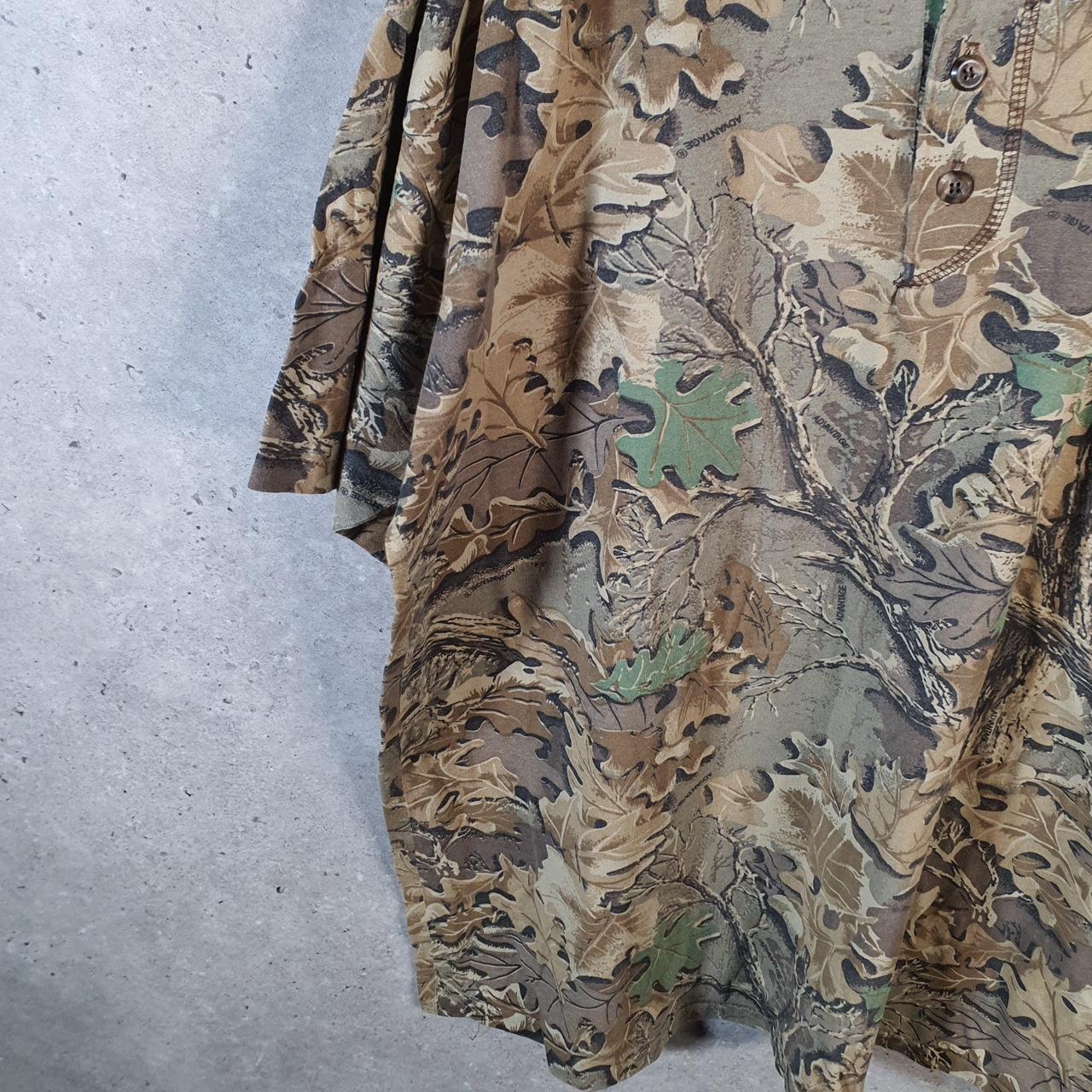 Vintage Ace Sportswear RealTree Camoflauge T Shirt Mens 2XL Camo Short Sleeve