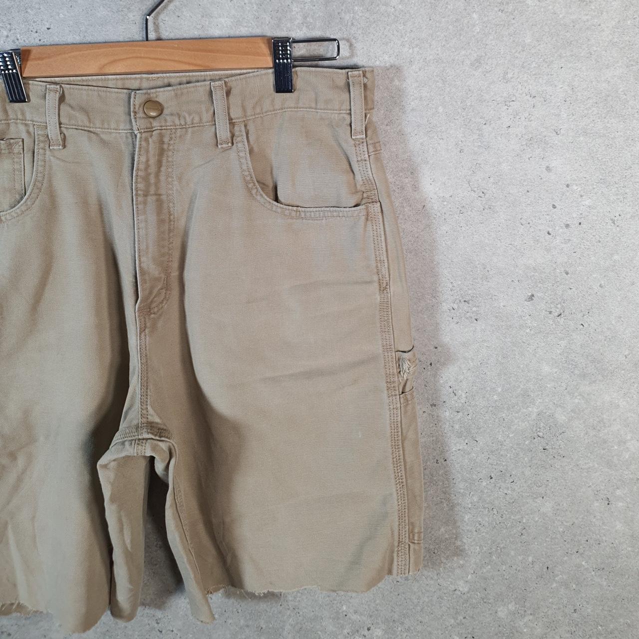 Vintage Carhartt Baggy Carpenter Shorts Jorts Cargo Men’s W34 Brown Relaxed Fit Workwear Big Fish Vintage