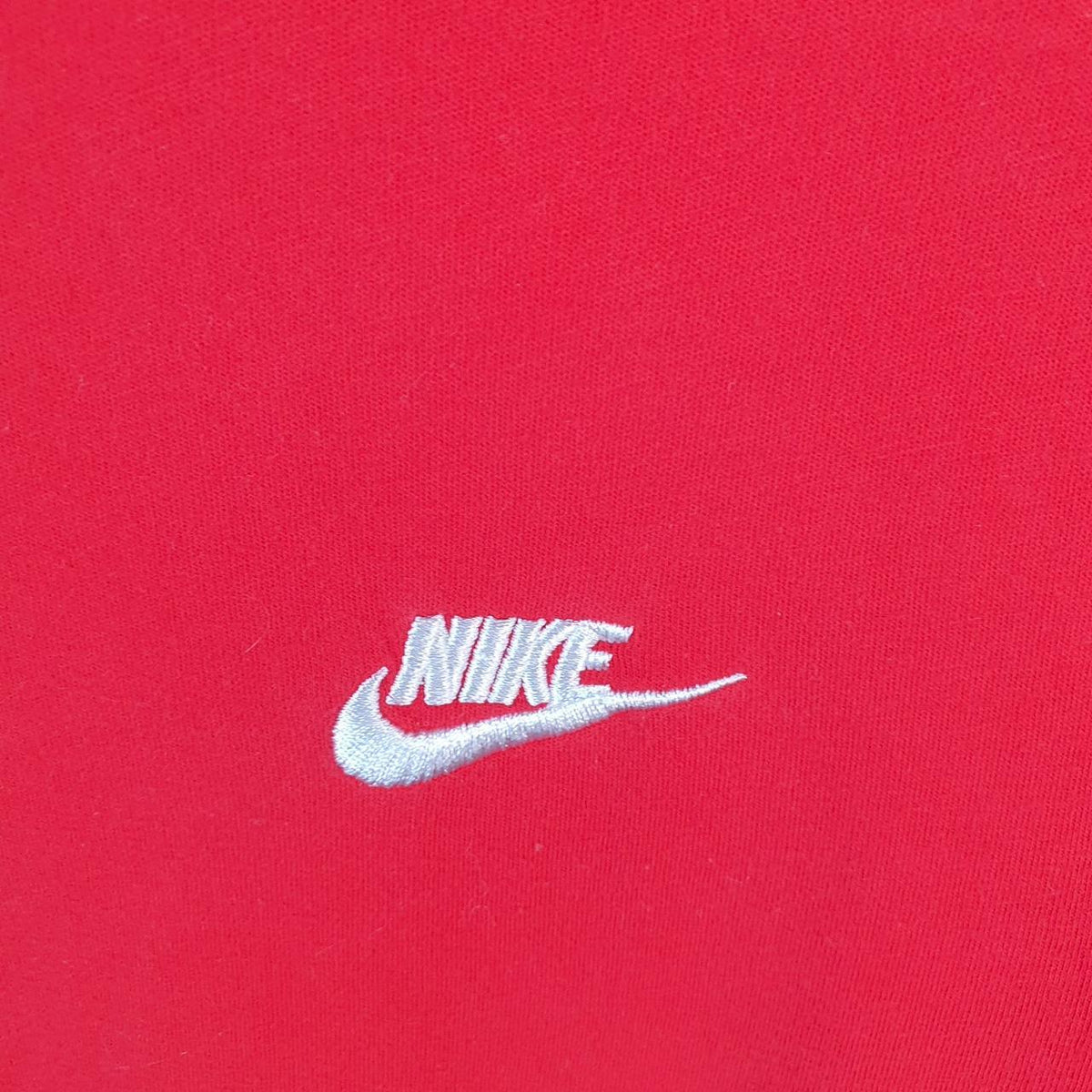 Vintage Nike Club T Shirt Men’s Medium Red Embroidered Swoosh Logo Athletic Big Fish Vintage