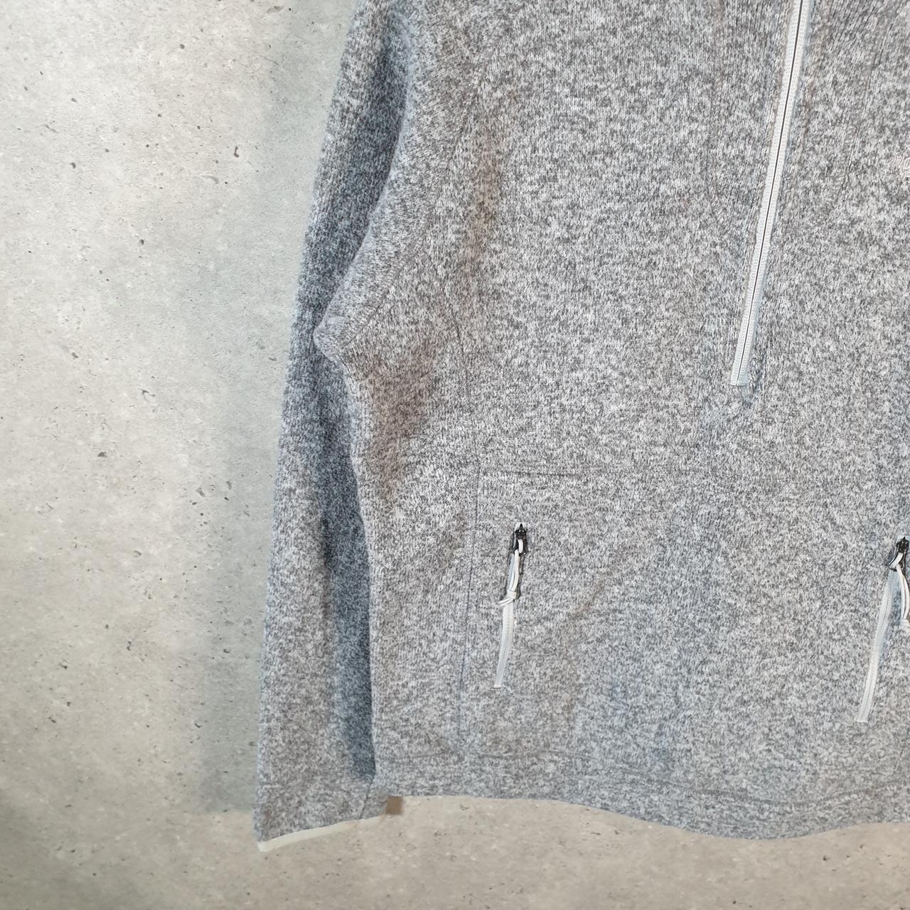 Vintage The North Face TNF Teddy Fleece Sweatshirt  Womens Medium Grey 1/4 Zip Logo
