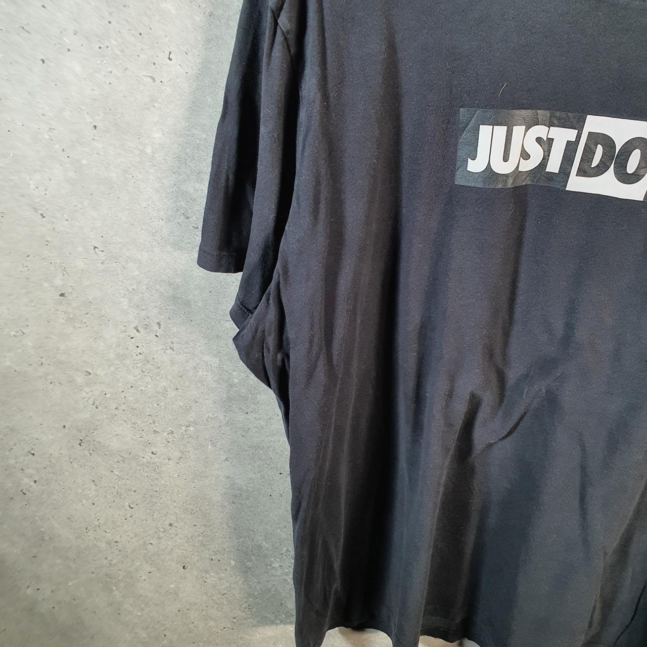 Vintage Nike Spellout Just Do It T Shirt Men’s XL Black Logo Swoosh Athletic