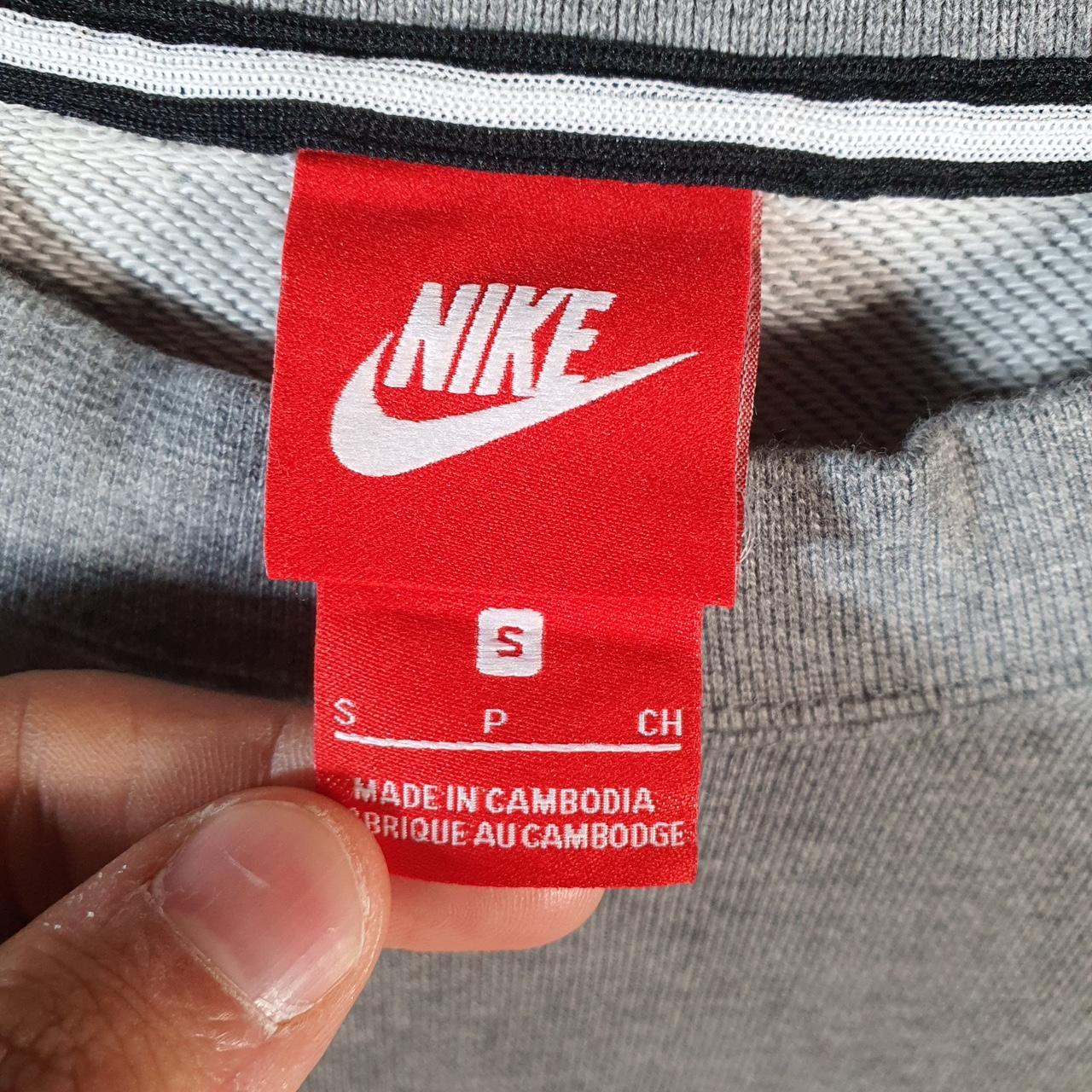 Vintage Nike Club All Over Print AOP Hoodie Men’s Small Grey Swoosh Y2K Pullover