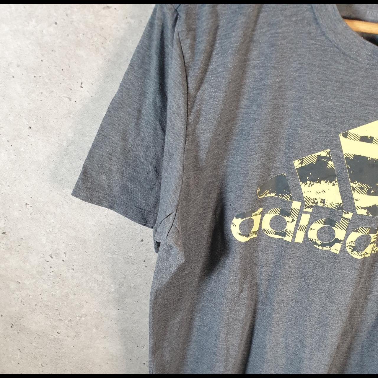 Vintage Adidas Primegreen T Shirt Men’s Large Grey Three Stripes Logo Athletic