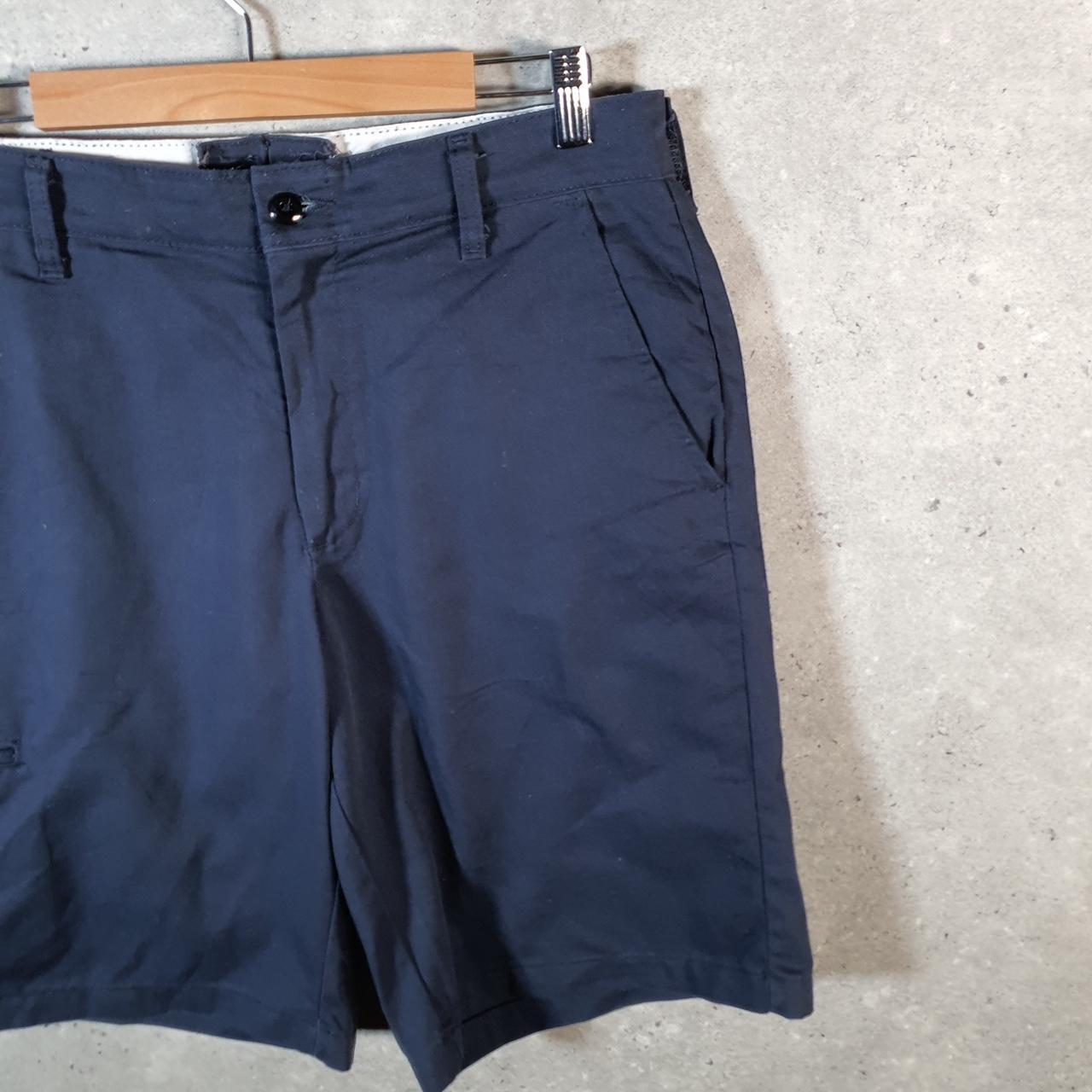 Vintage Red Kap Baggy Chino Shorts Jorts Cargo Mens W34 Navy Blue Loose Fit