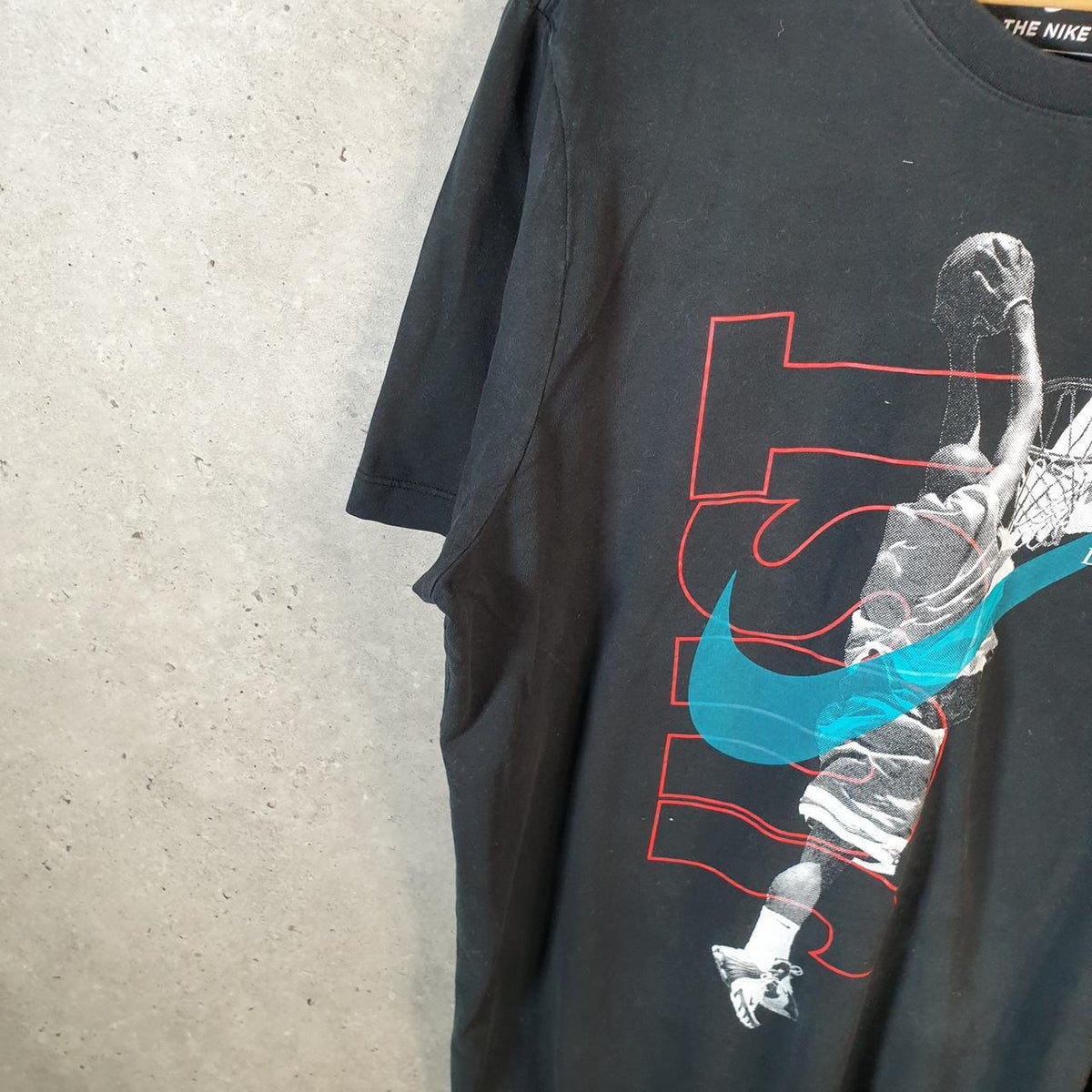 Vintage Nike Just Do It Dri Fit T Shirt Men’s XL Black Swoosh Athletic