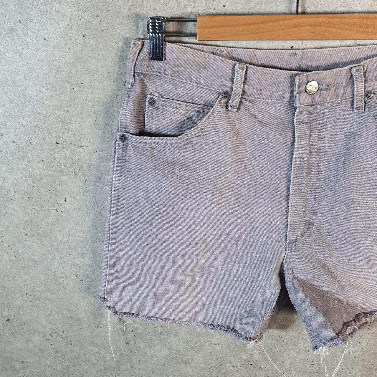 Vintage Lee Baggy Shorts Jorts Cargo Womens W30 Purple Denim Relaxed Cargo