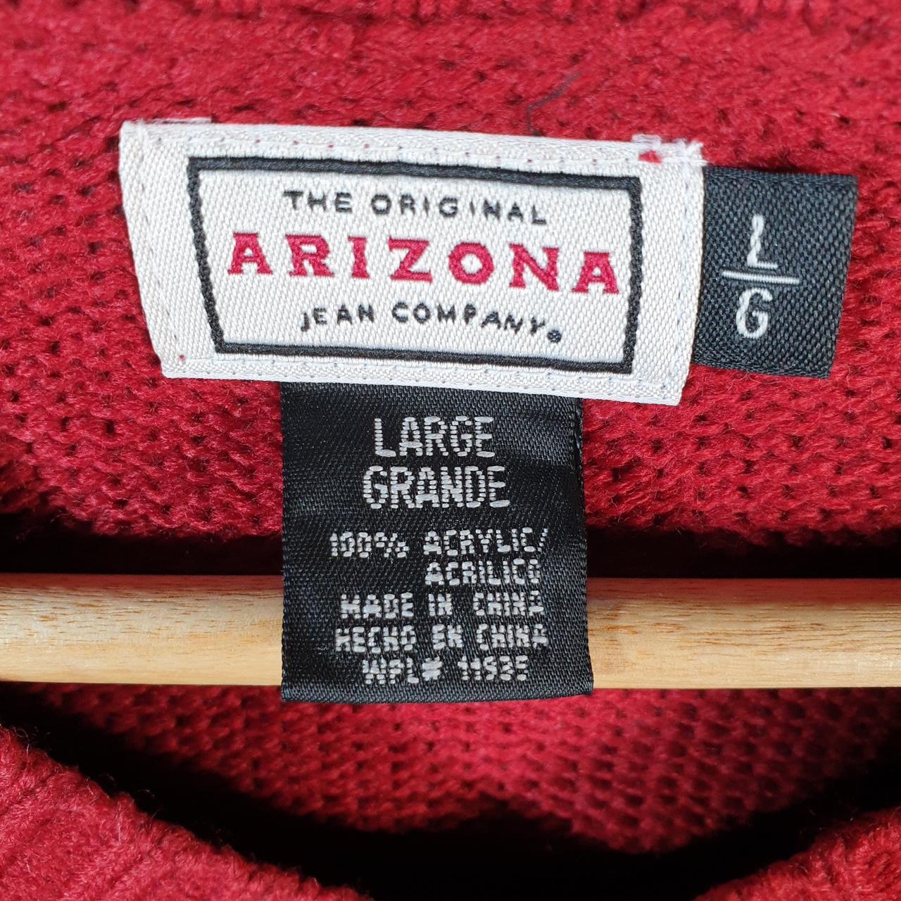 Vintage Arizona Jean Company Knit Sweater Men’s Large Red Y2K Pullover Casual