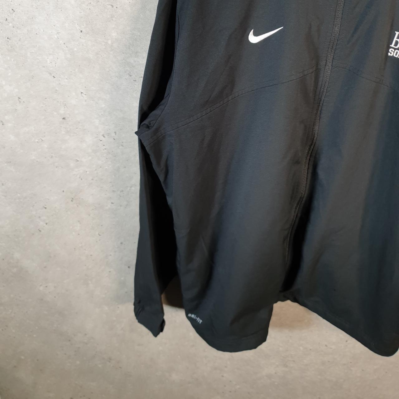 Vintage Nike Dri Fit Windbreaker Track Jacket Mens XL Black USA Swoosh Full Zip