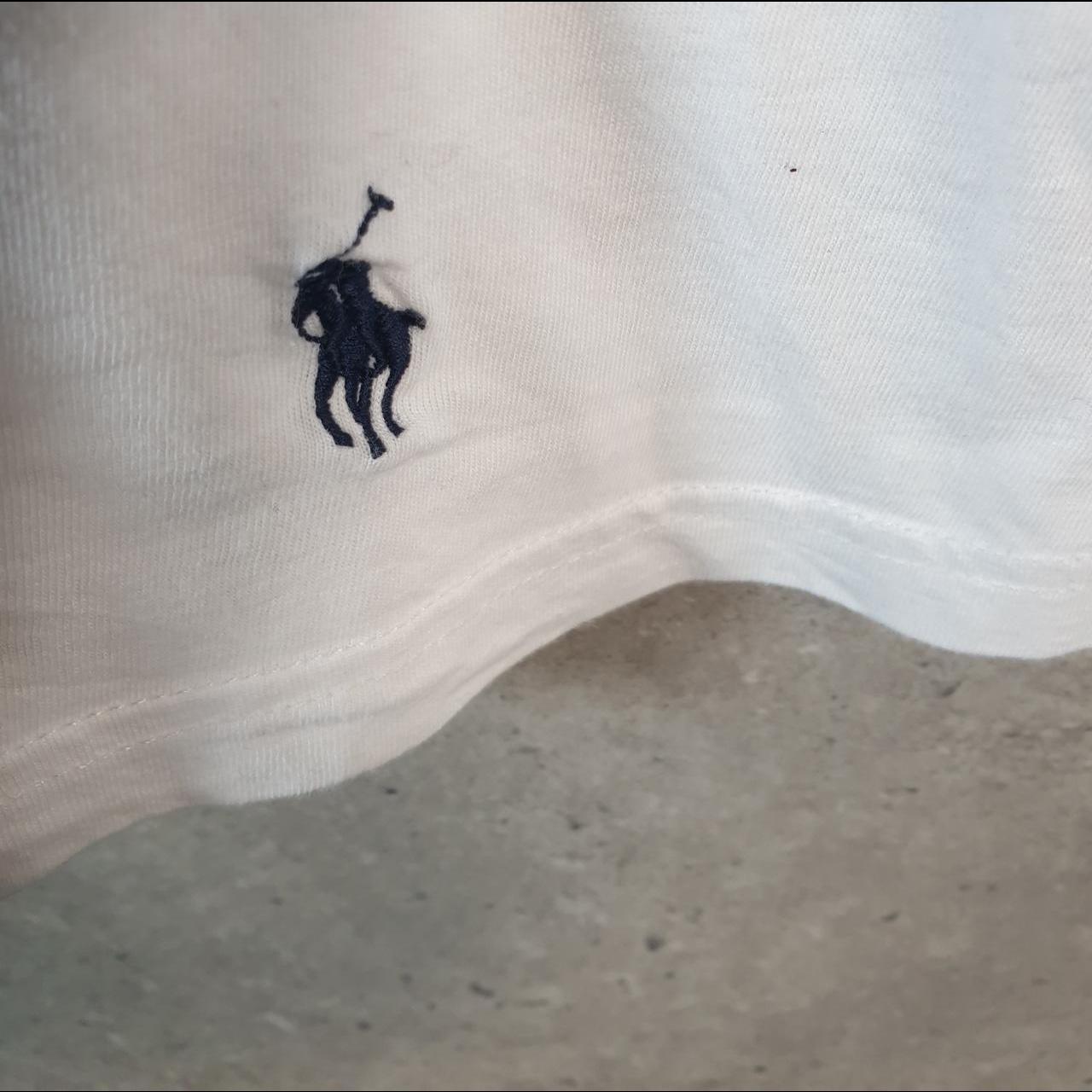 Vintage Ralph Lauren Polo Sport T Shirt Men’s Large White Classic Fit Embroidered Pony C9033