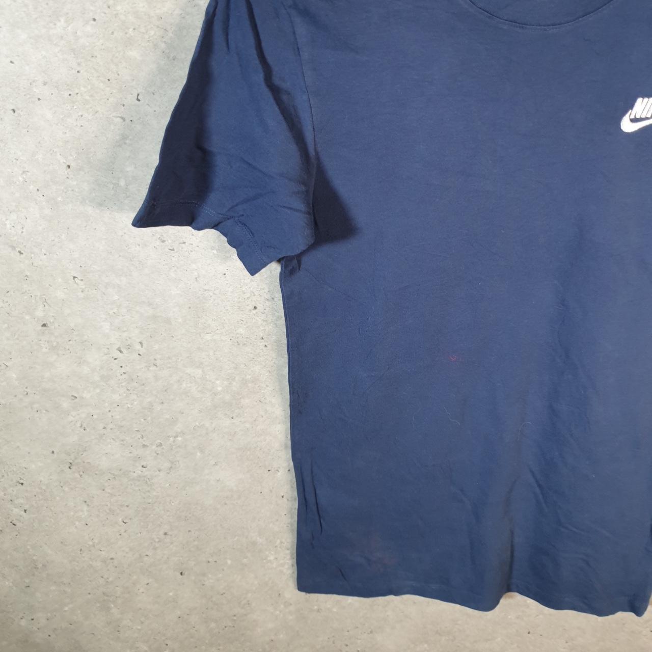 Vintage Nike Club T Shirt Men’s XS Navy Blue Single Swoosh Logo Athletic