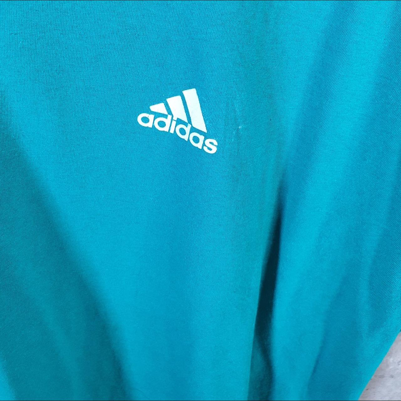 Vintage Adidas Go Tee T Shirt Shirt Men’s XL Blue Three Stripes Logo Athletic C9741