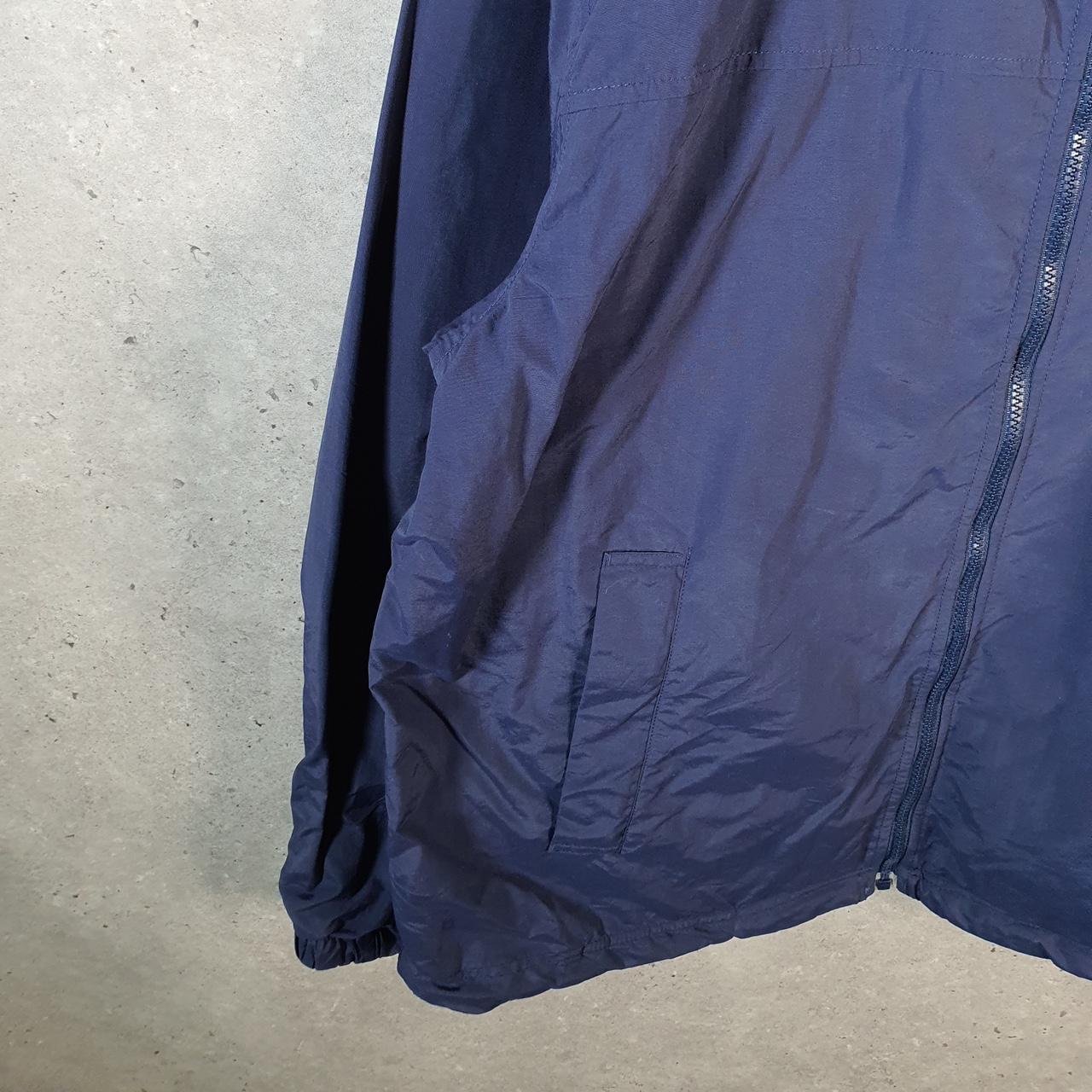 Vintage L.L. Bean Outdoors Nylon Jacket Mens Large Navy Blue Full Zip Waterproof