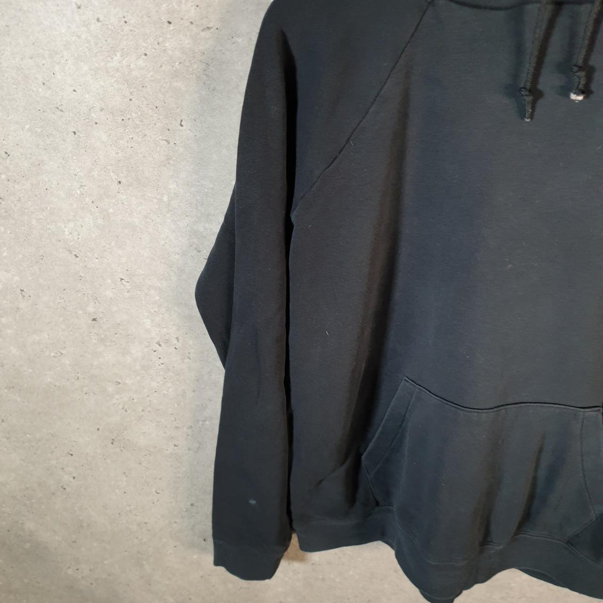 Vintage Nike Club Embroidered Hoodie Womens Large Black Swoosh Y2K Pullover
