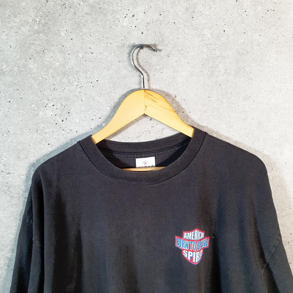 Vintage Alore Wisconsin American Spirit 90s USA Graphic Single Stitch T Shirt Men’s 2XL Black Big Fish Vintage