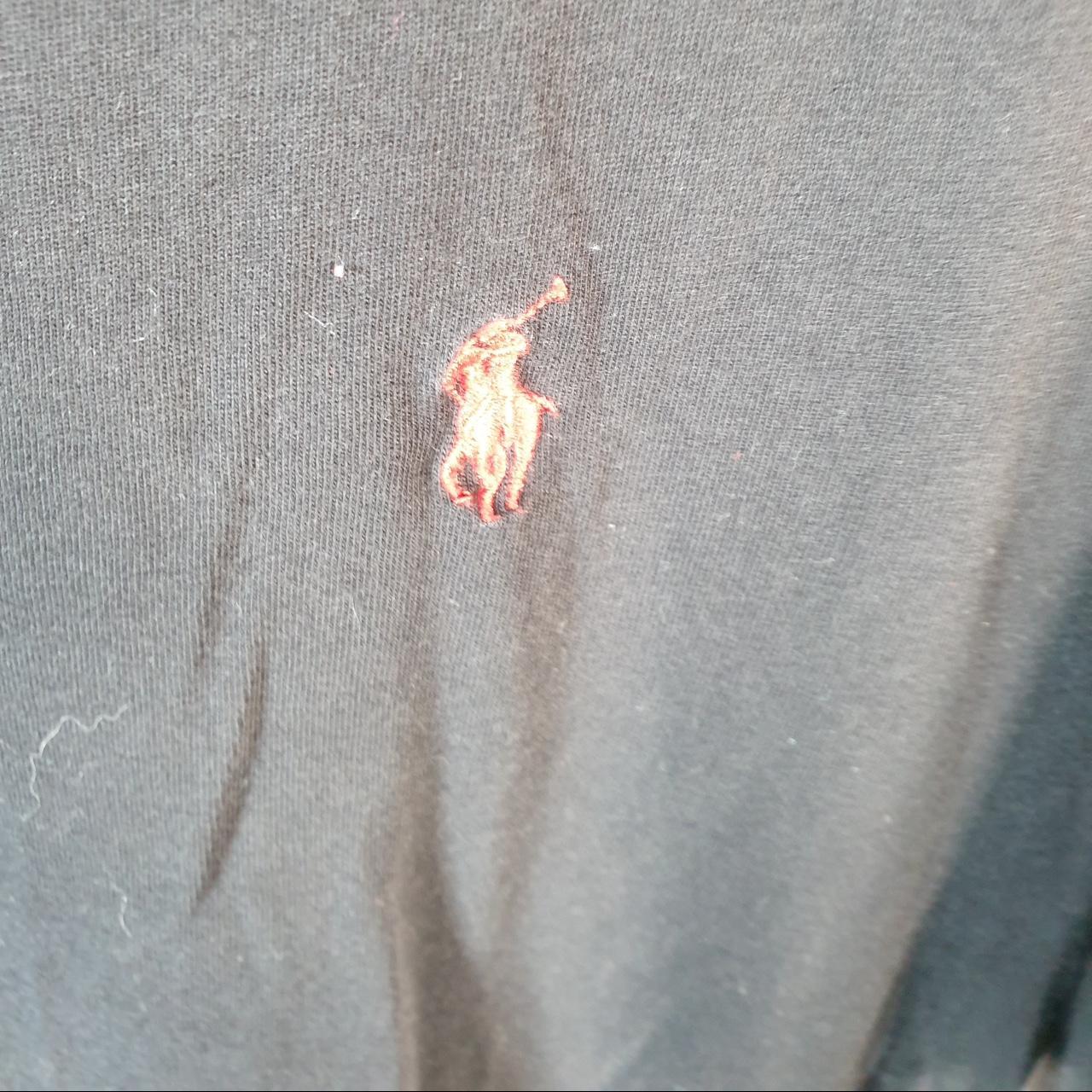 Vintage Ralph Lauren Polo T Shirt Men’s XL Black Embroidered Custom Slim Fit Pony C8610