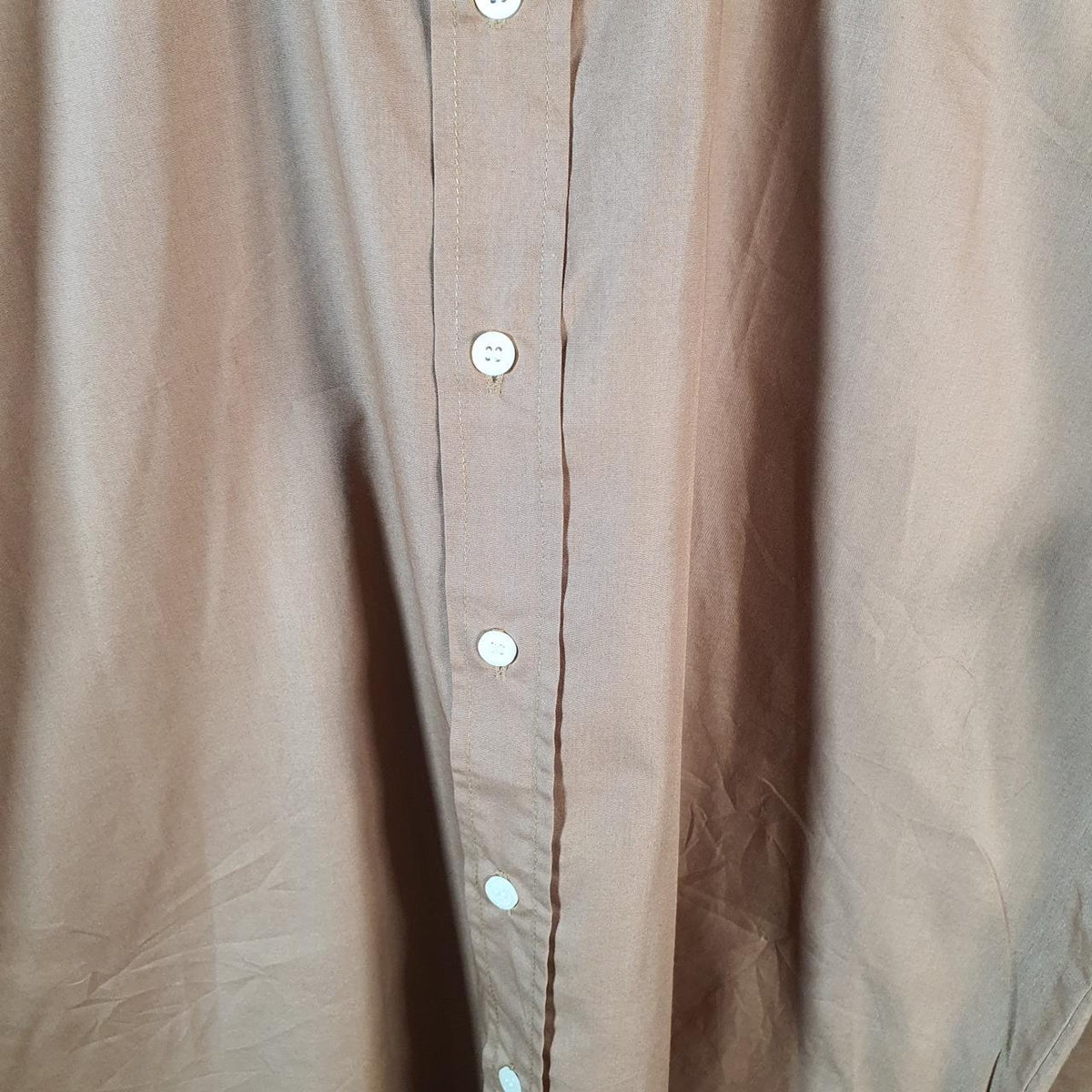 Vintage Ralph Lauren Button Down Shirt Womens Brown XL Classic Fit Cotton Pocket Big Fish Vintage