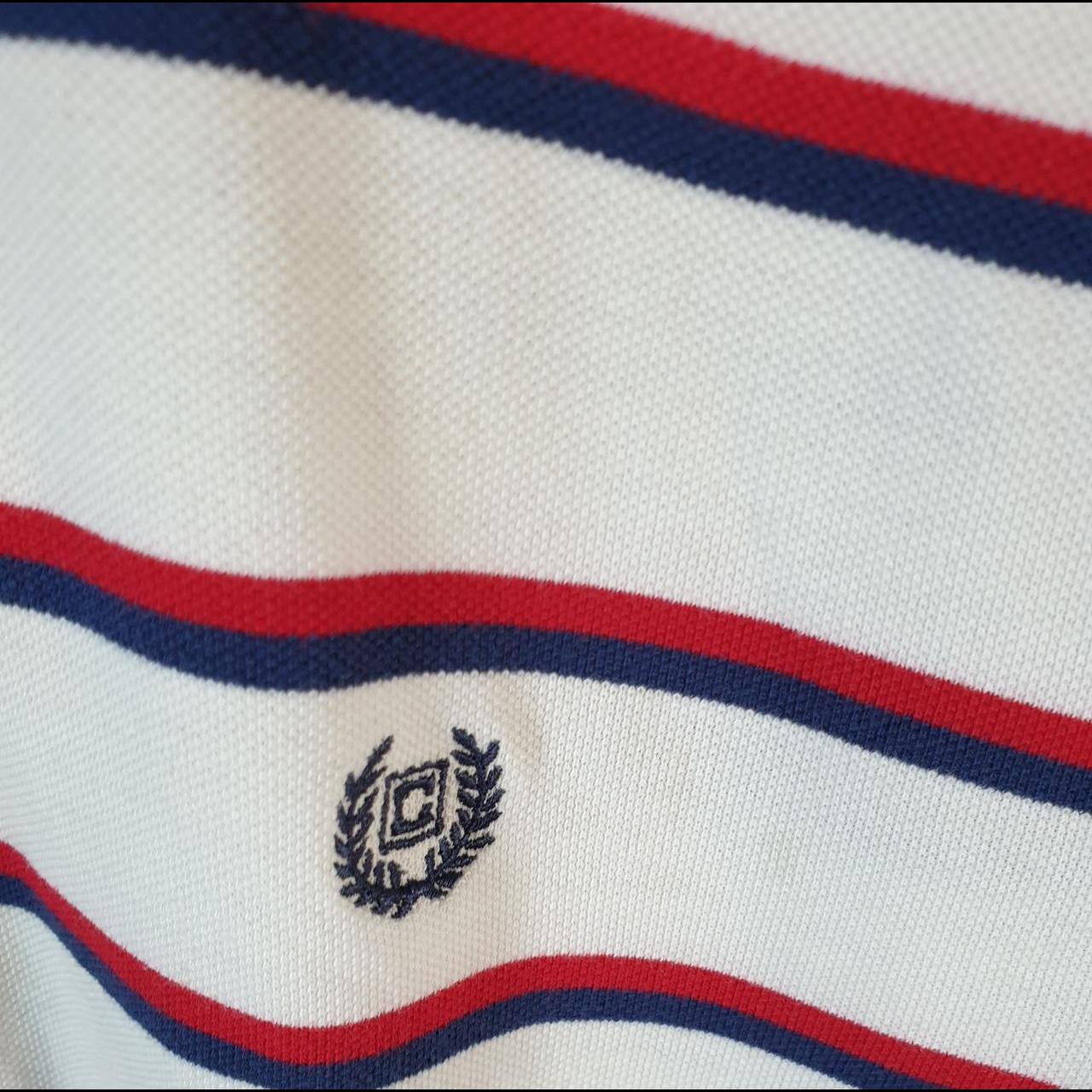 Vintage Chaps Ralph Lauren USA Shirt Men’s XL Striped White Cotton Custom Fit