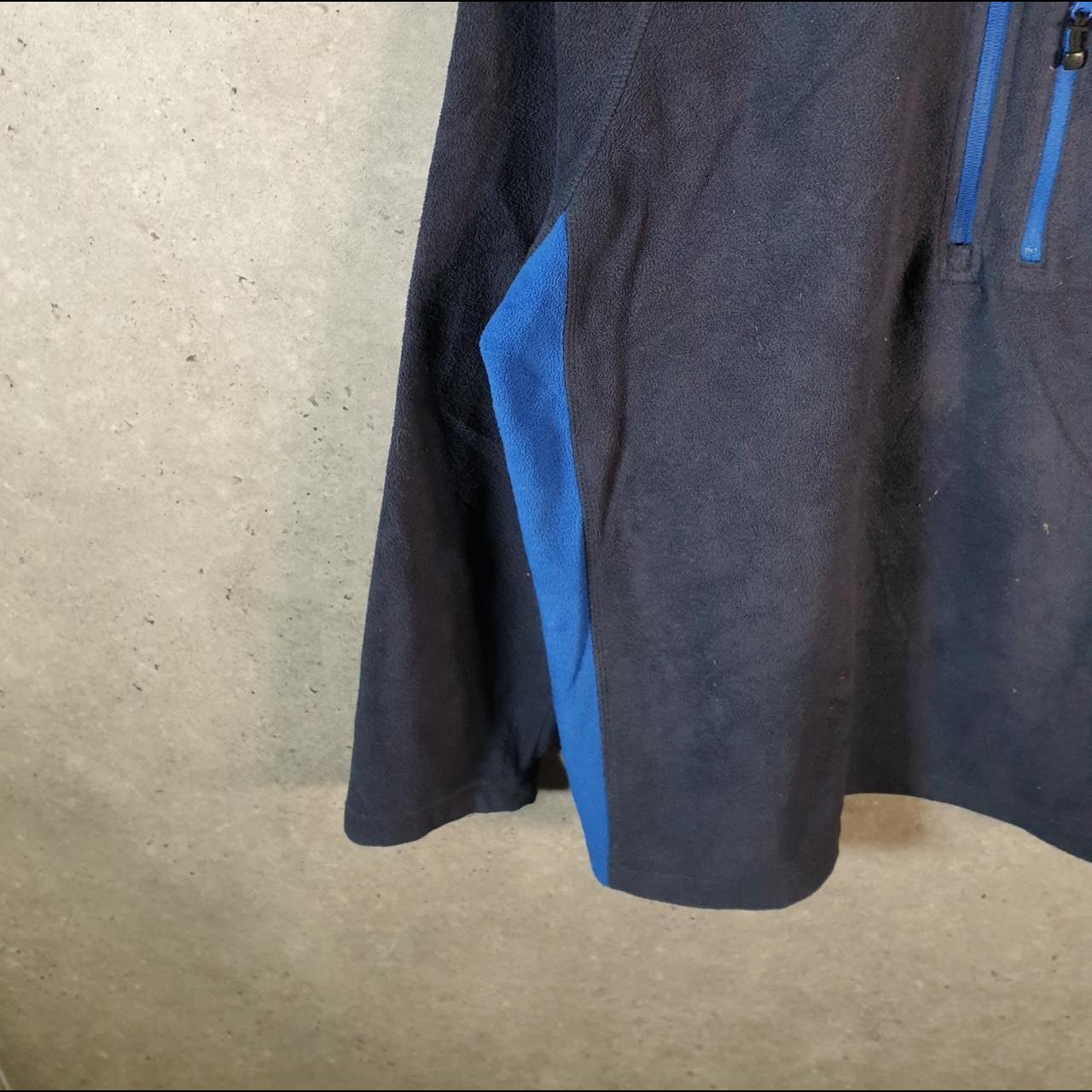 Vintage Starter Fleece Sweatshirt Jacket Mens Medium Navy Blue 1/4 Zip Embroidered Logo