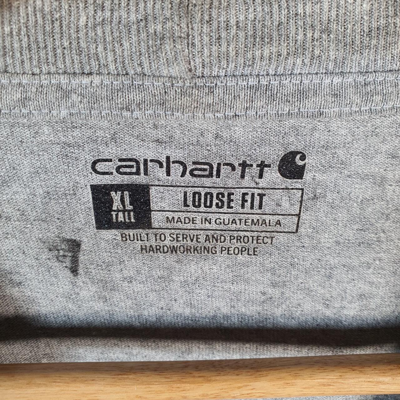 Vintage Carhartt Pocket T Shirt Men’s XL Tall Grey Workwear Chore Utility Loose Fit C9755