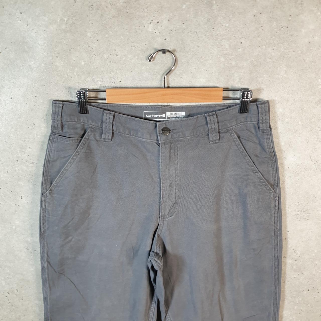 Vintage Carhartt Carpenter Trousers Mens W34 L34 Grey Relaxed Fit Workwear
