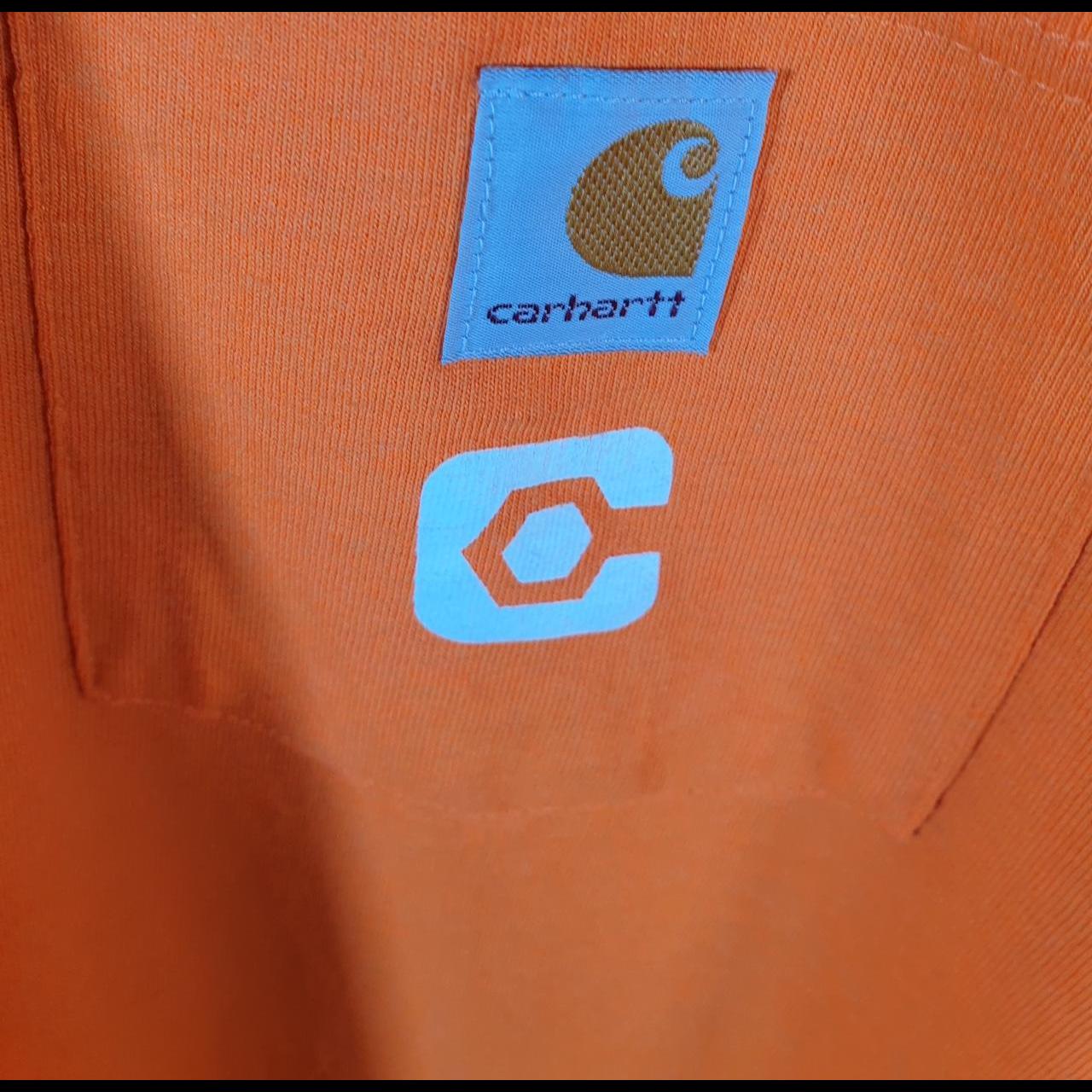Vintage Carhartt Pocket T Shirt Men’s Medium Orange Workwear Chore Utility Loose Fit C9294