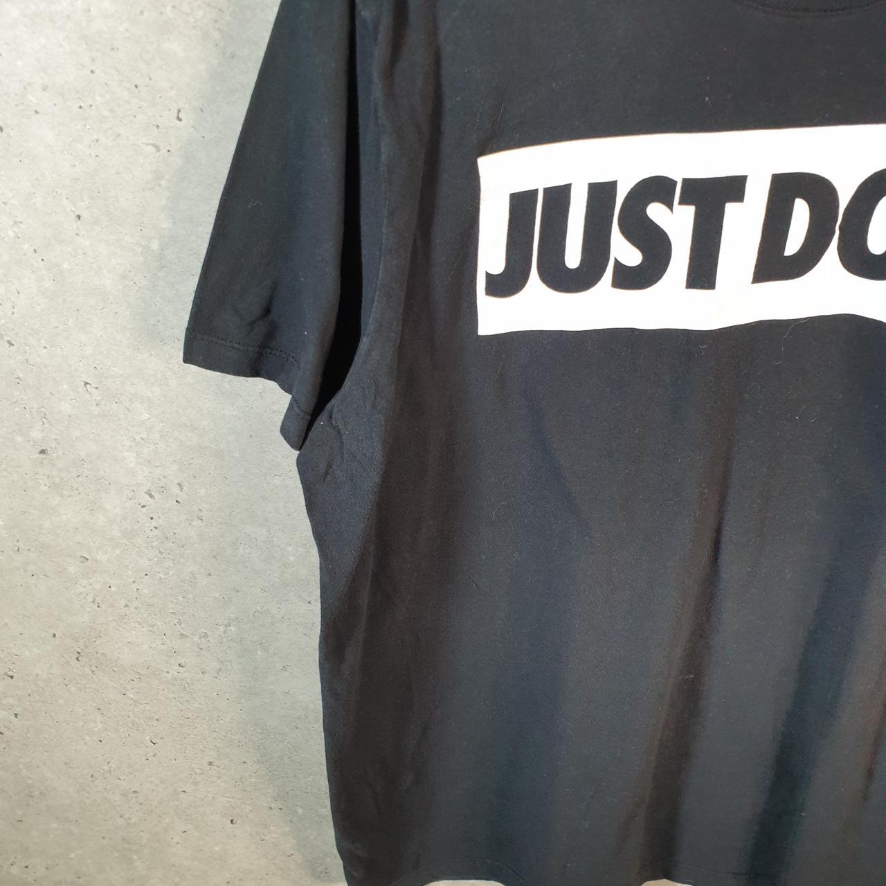 Vintage Nike Spellout Just Do It T Shirt Men’s Large Black Logo Swoosh Athletic