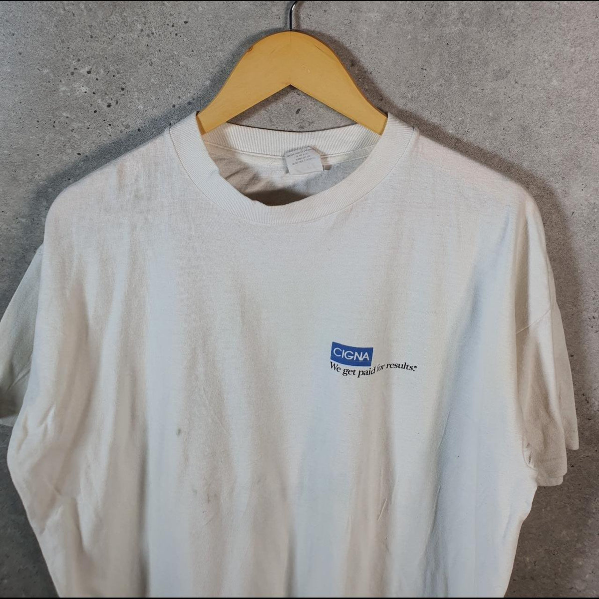 Vintage Tect Cigna Underwriting 90s USA Single Stitch T Shirt Men’s XL White