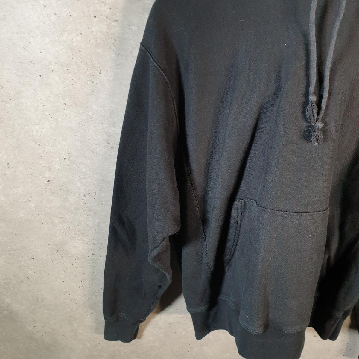 Vintage Champion Reverse Weave Hoodie Men’s Medium Black Pro Sport Pullover Spellout Logo