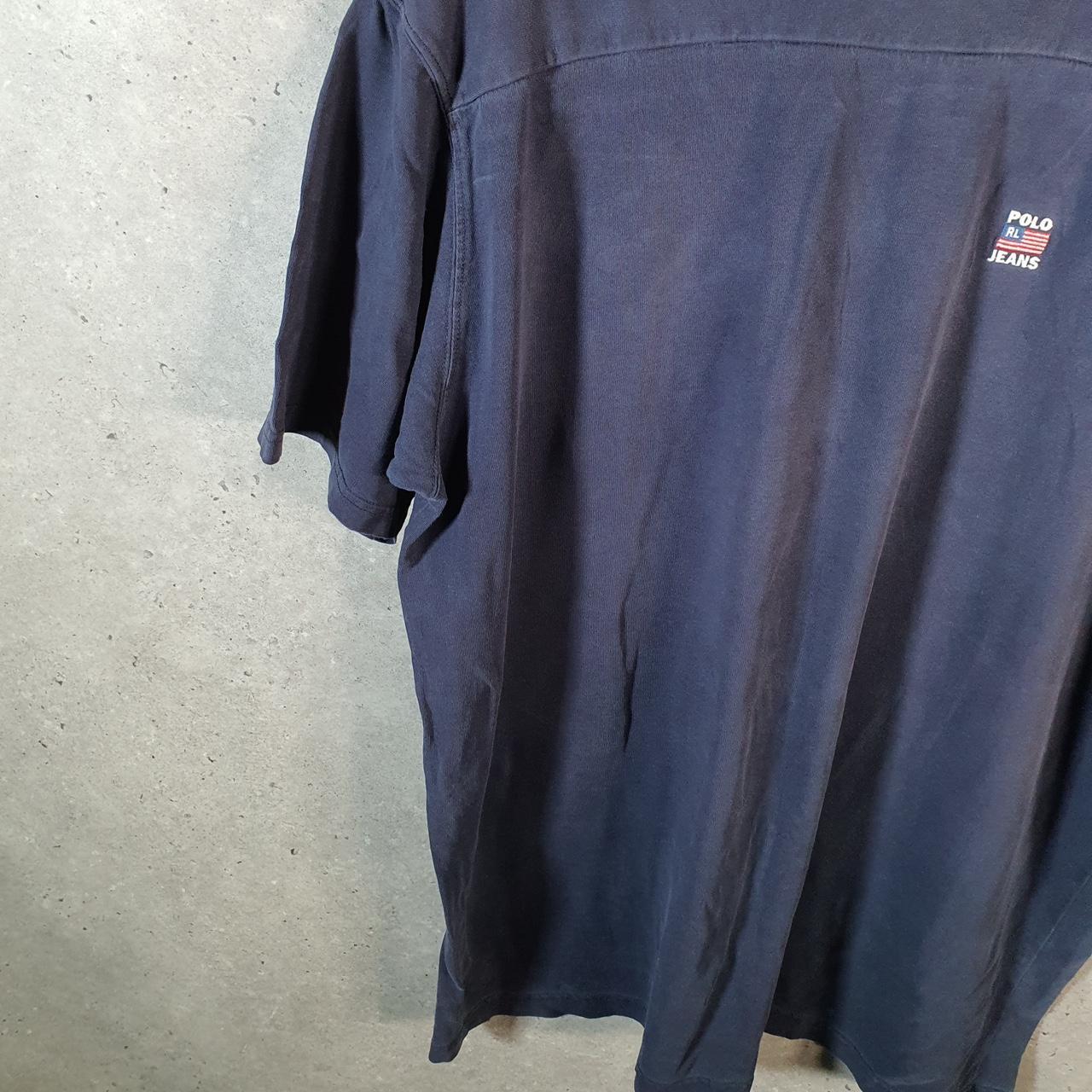 Vintage Ralph Lauren Polo Jeans T Shirt Men’s XL Navy Blue Embroidered Pony