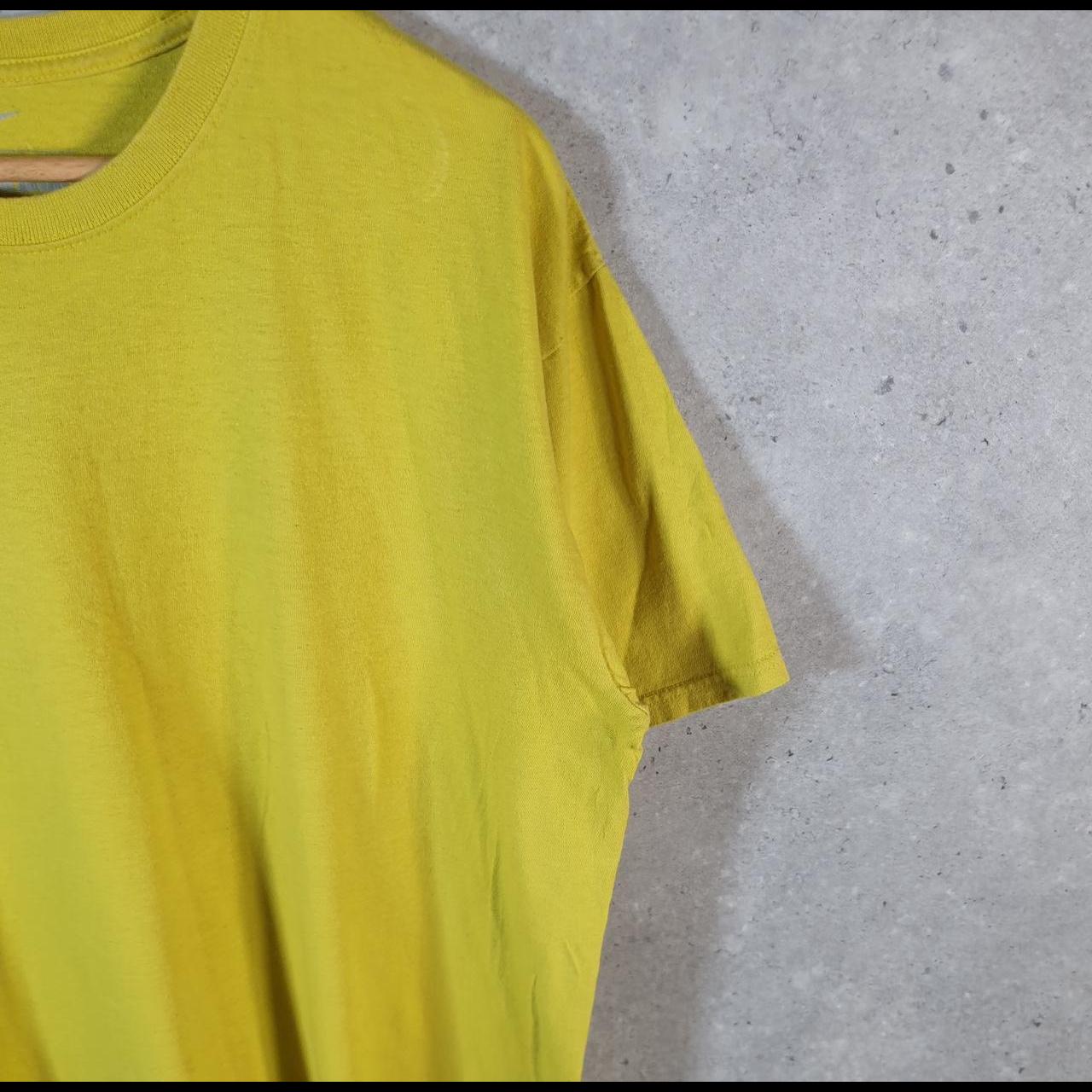 Vintage Nike Centre Logo T Shirt Men’s Large Yellow Swoosh Athletic