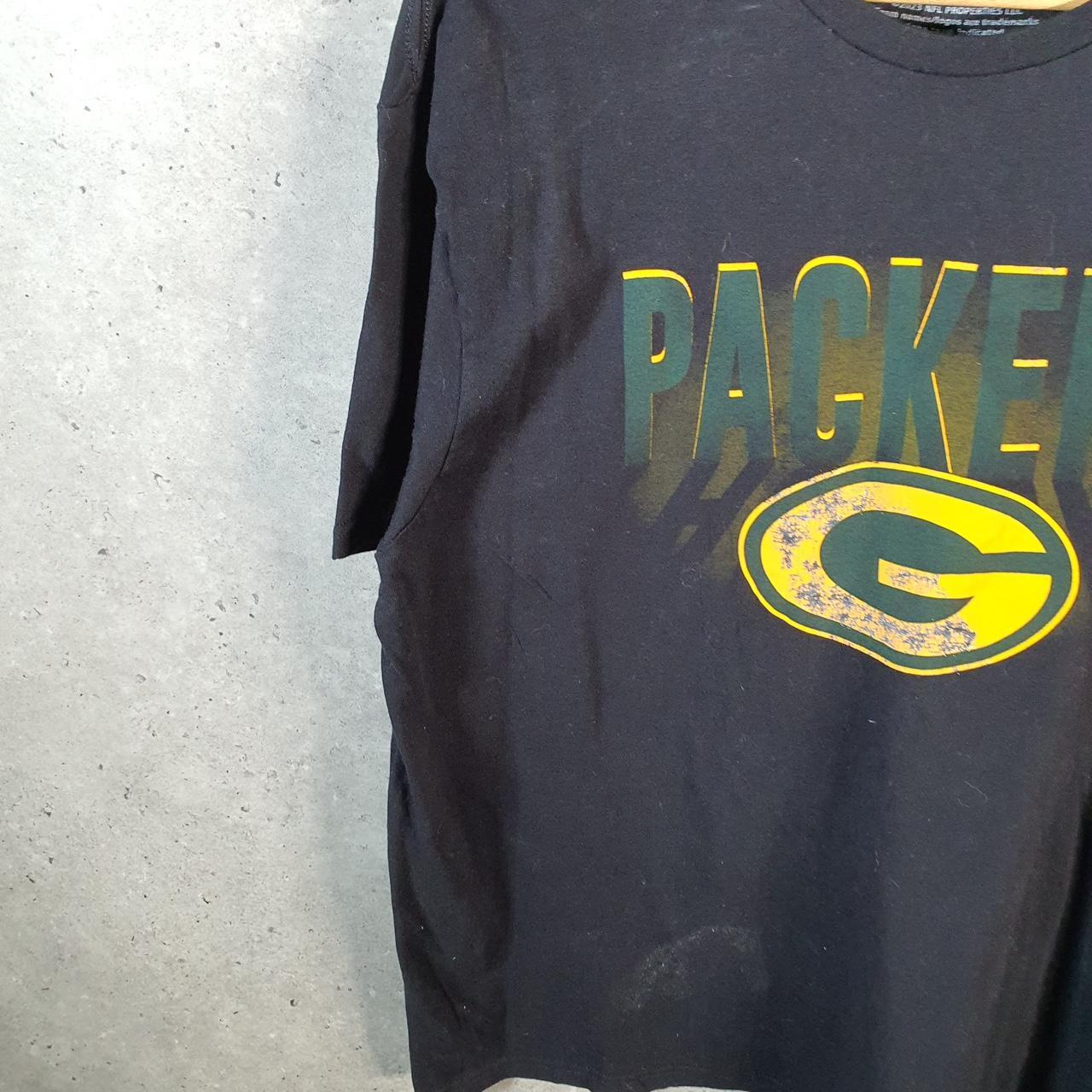 Vintage NFL Green Bay-Packers T Shirt Men’s Large Black Pro Sport USA Athletic