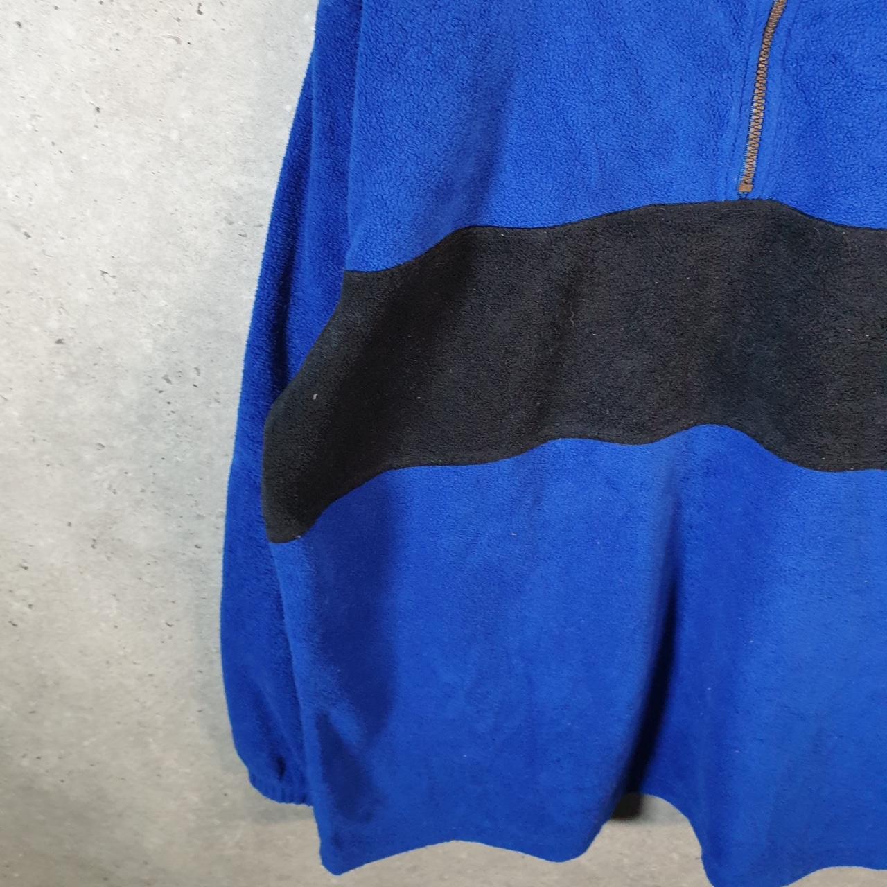 Vintage Starter 1/4 Zip Pullover Fleece Sweatshirt Mens XL Pro Sport Blue Logo Winter