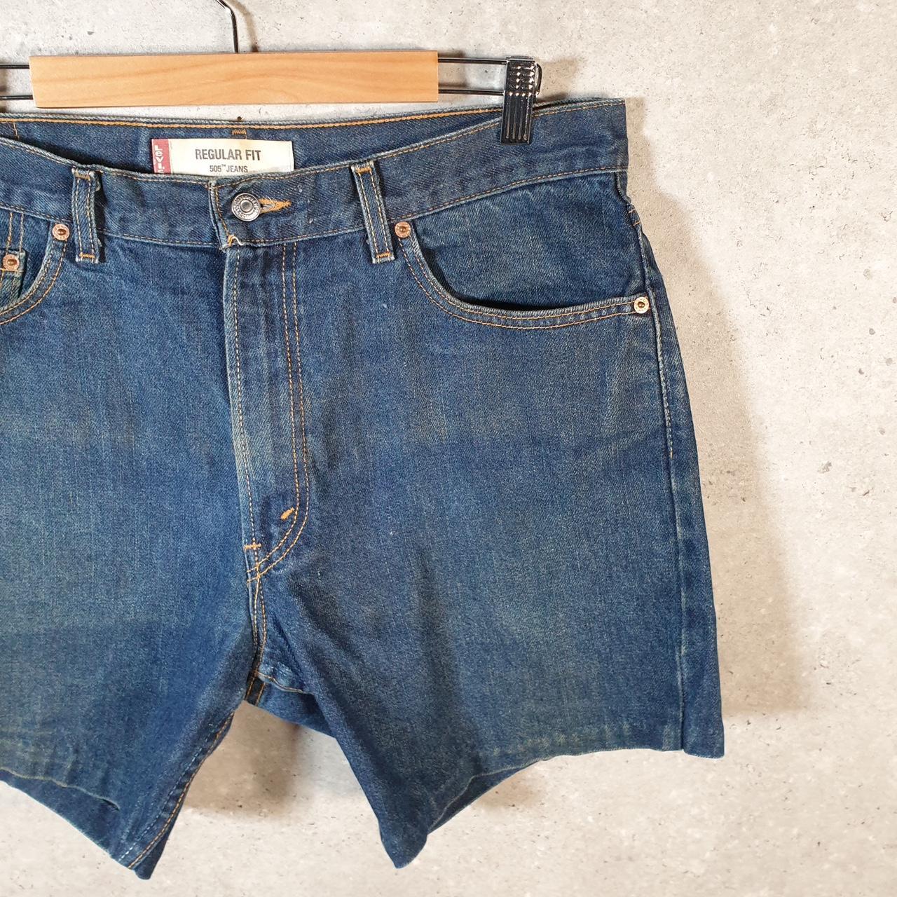 Vintage Levi’s 505 Baggy Shorts Jorts Cargo Mens W36 Blue Relaxed Denim