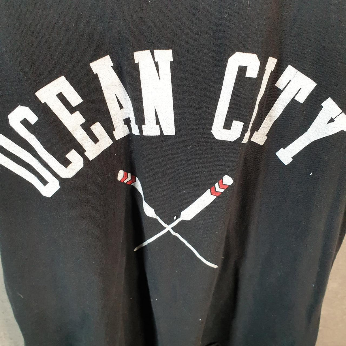Vintage Rudman Ocean City 90s Graphic USA Single Stitch Vest Men’s XL Black