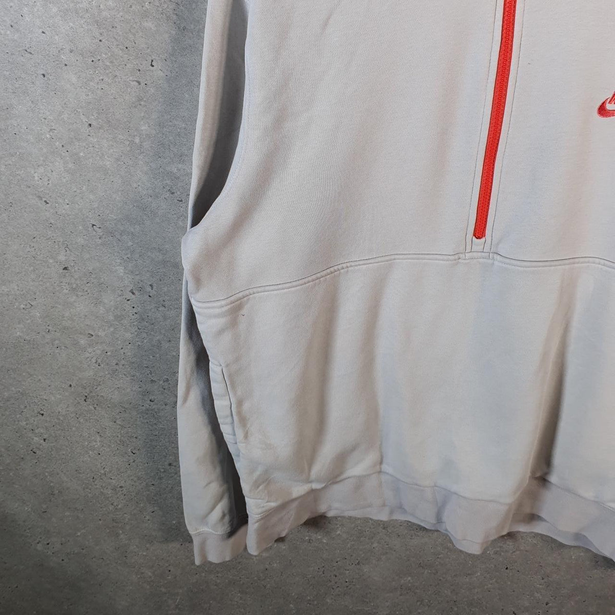 Vintage Nike 1/4 Zip Sweatshirt Men’s Large White Swoosh Y2K Pullover Logo
