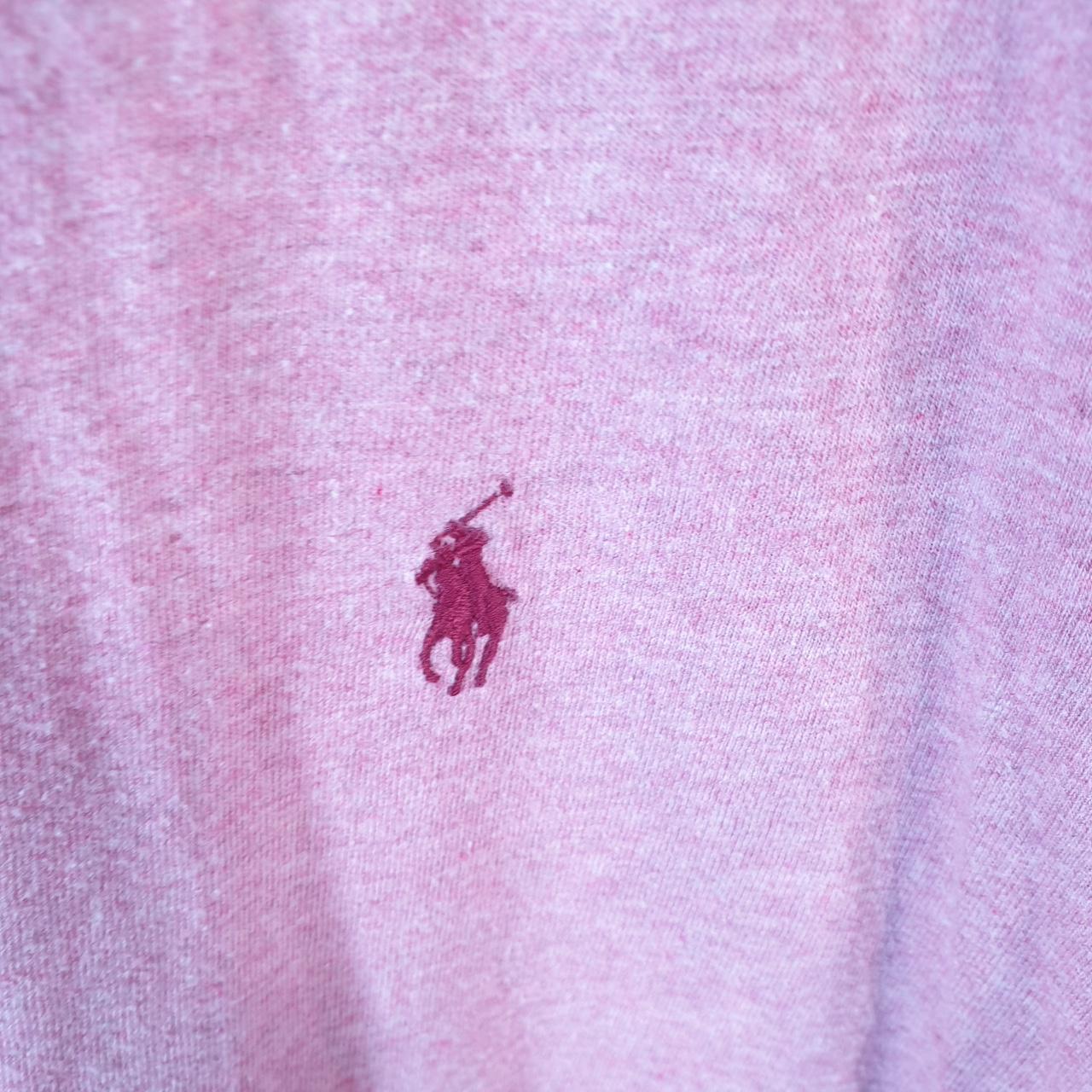 Vintage Ralph Lauren Polo T Shirt Men’s Large Pink Embroidered Classic Fit Pony C9038