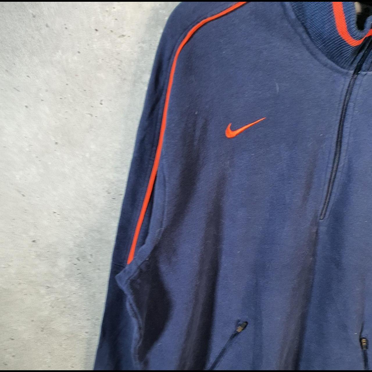 Vintage Nike 1/4 Zip Sweatshirt Men’s XL Navy Blue Swoosh Y2K Pullover Logo