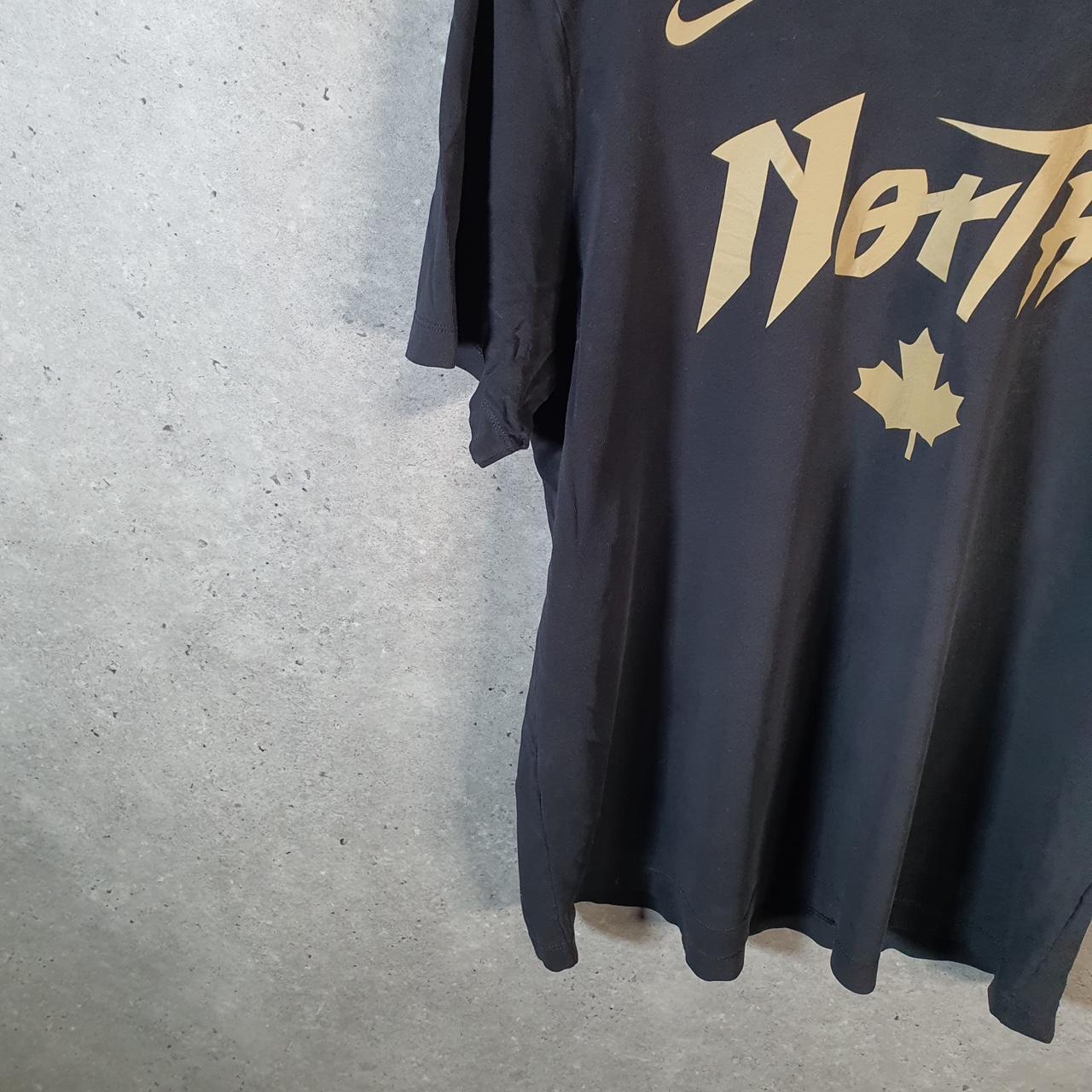 Vintage Nike Dri Fit North Canada T Shirt Men’s Large Black Swoosh Y2K Logo