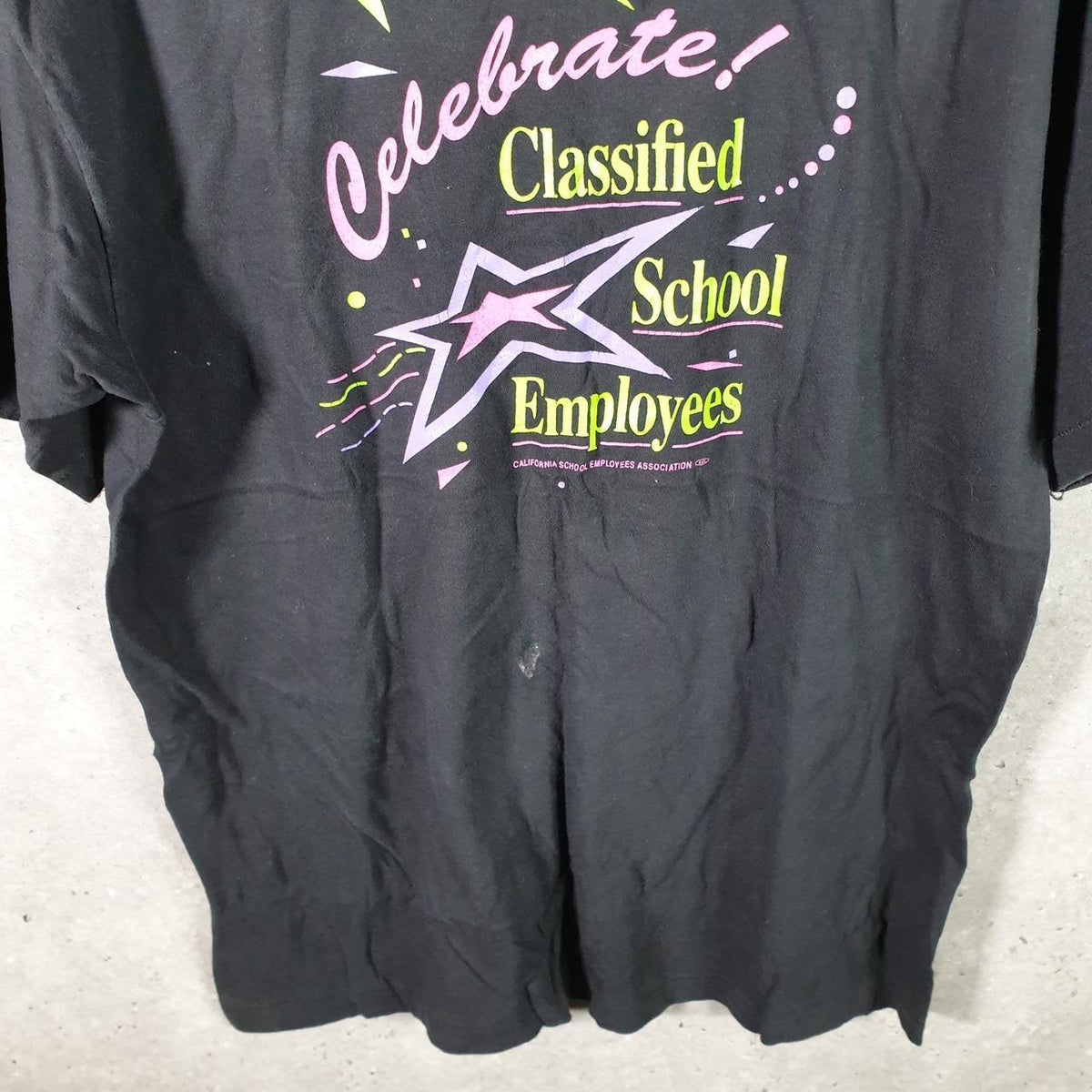 Vintage Hanes Beefy California School 90s USA Single Stitch T Shirt Men’s Large Black Big Fish Vintage
