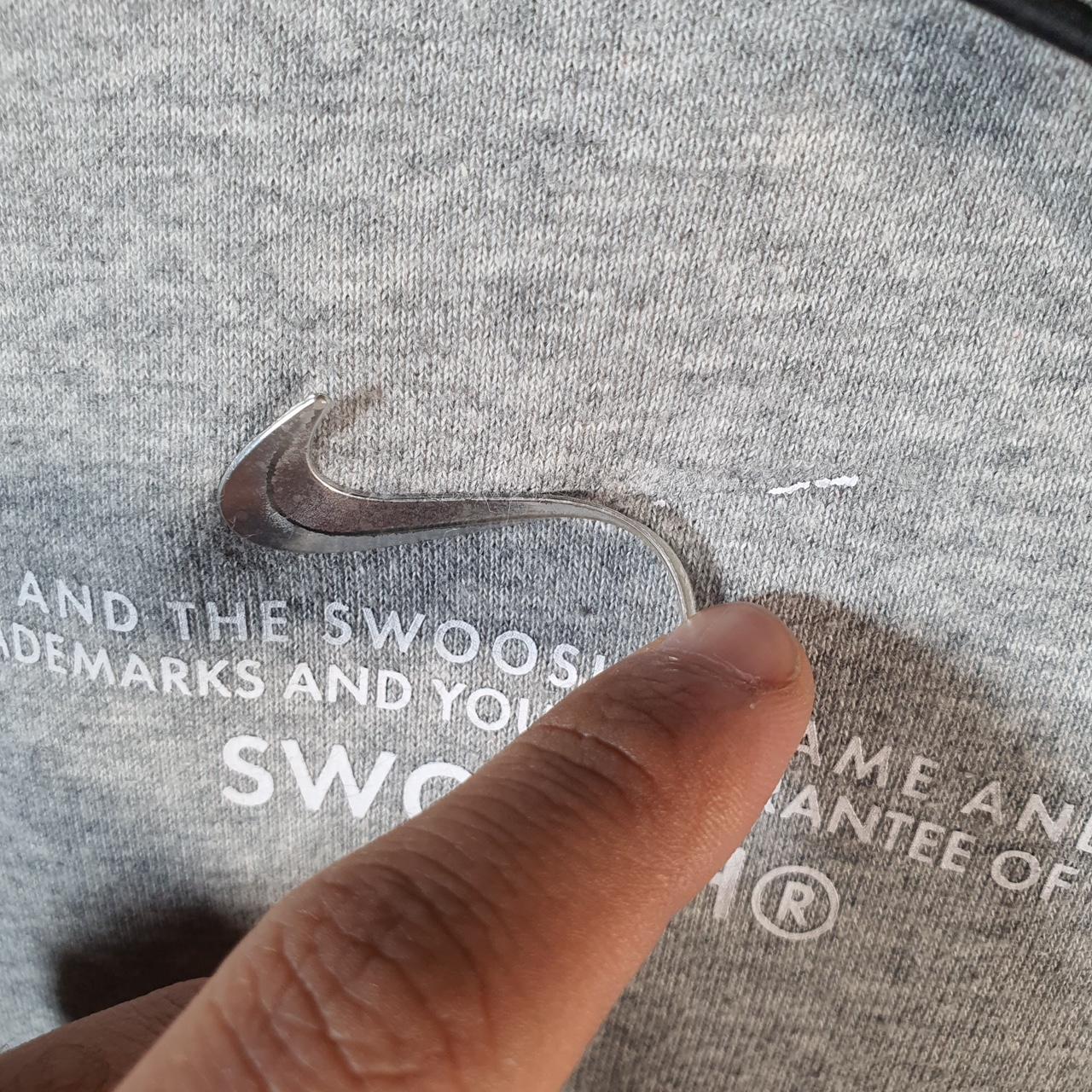 Vintage Nike Pockets Hoodie Womens Medium Grey Swoosh Y2K Pullover Logo