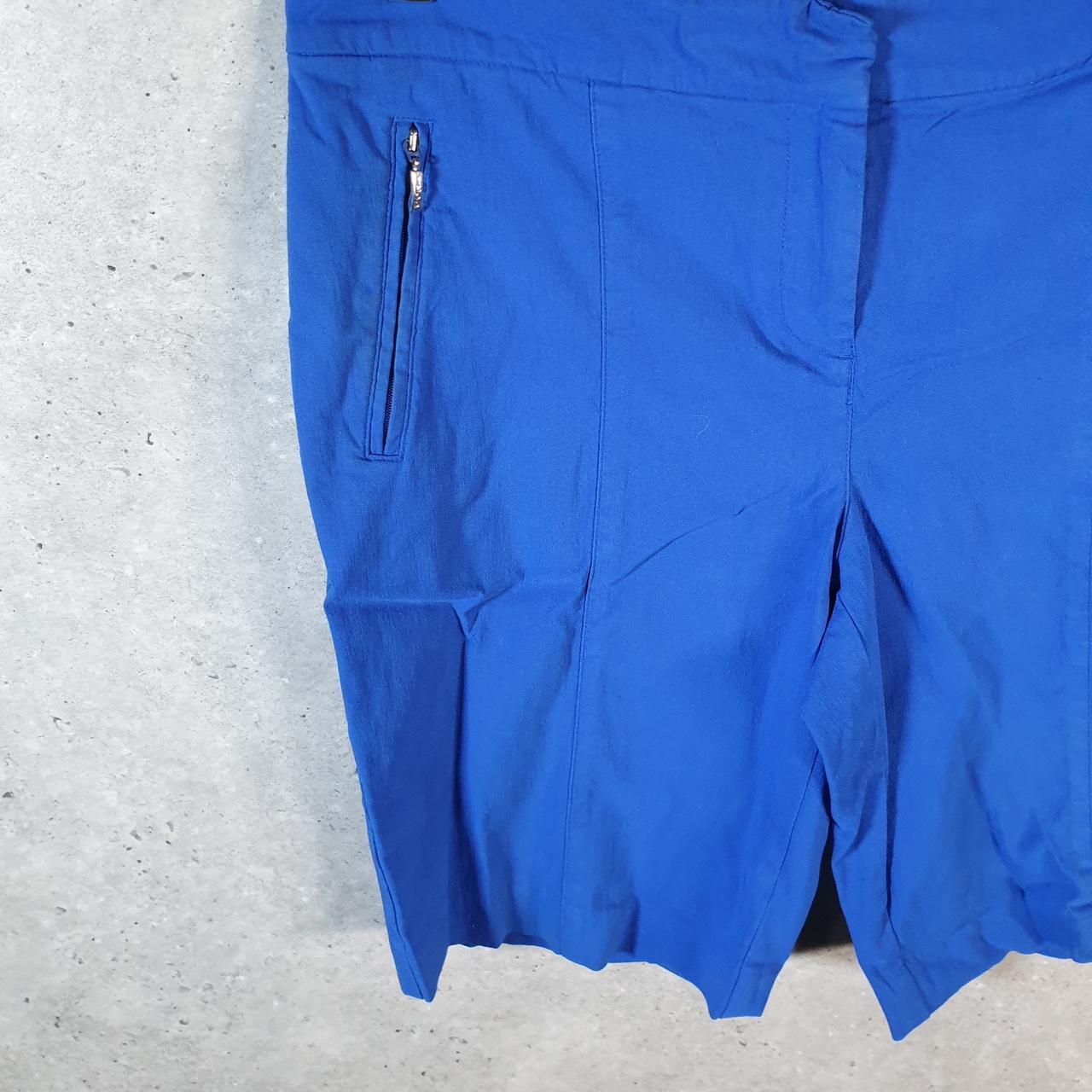 Vintage Izod Golf Chino Shorts Jorts Cargo Womens UK12 Blue Baggy Cotton