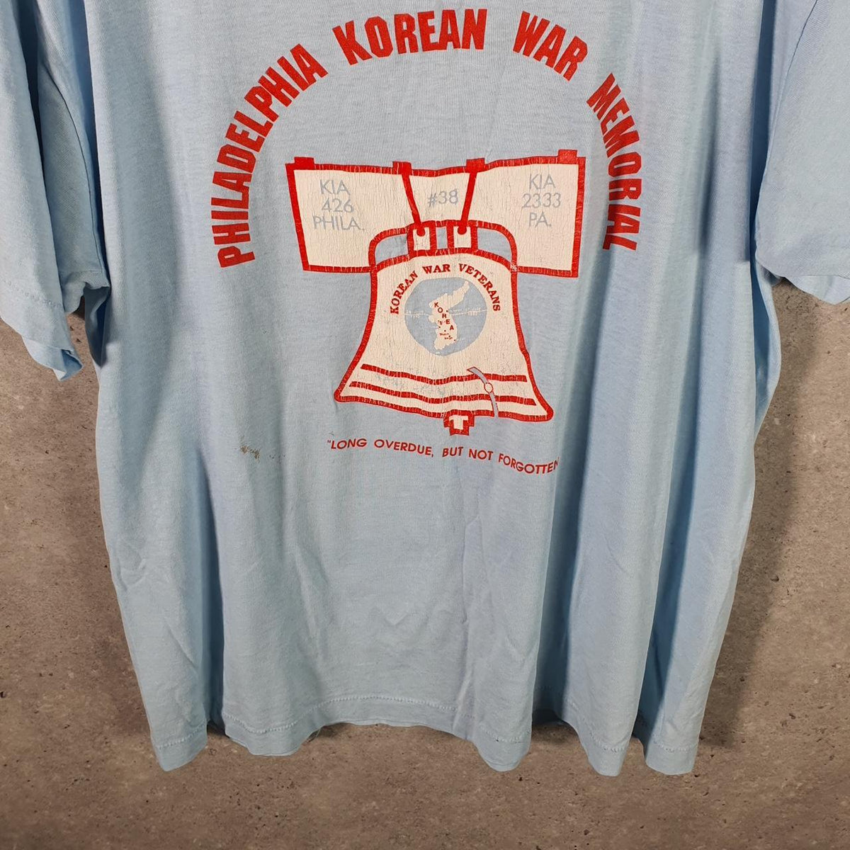 Vintage Screen Stars Best Philadelphia Korea War USA Single Stitch T Shirt Men’s XL Blue Big Fish Vintage