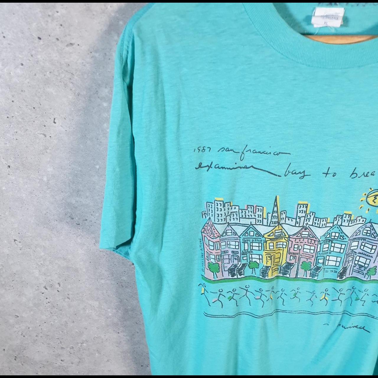 Vintage 1987 Bay To Breakers Race San Francisco Single Stitch T Shirt Men’s Medium Blue