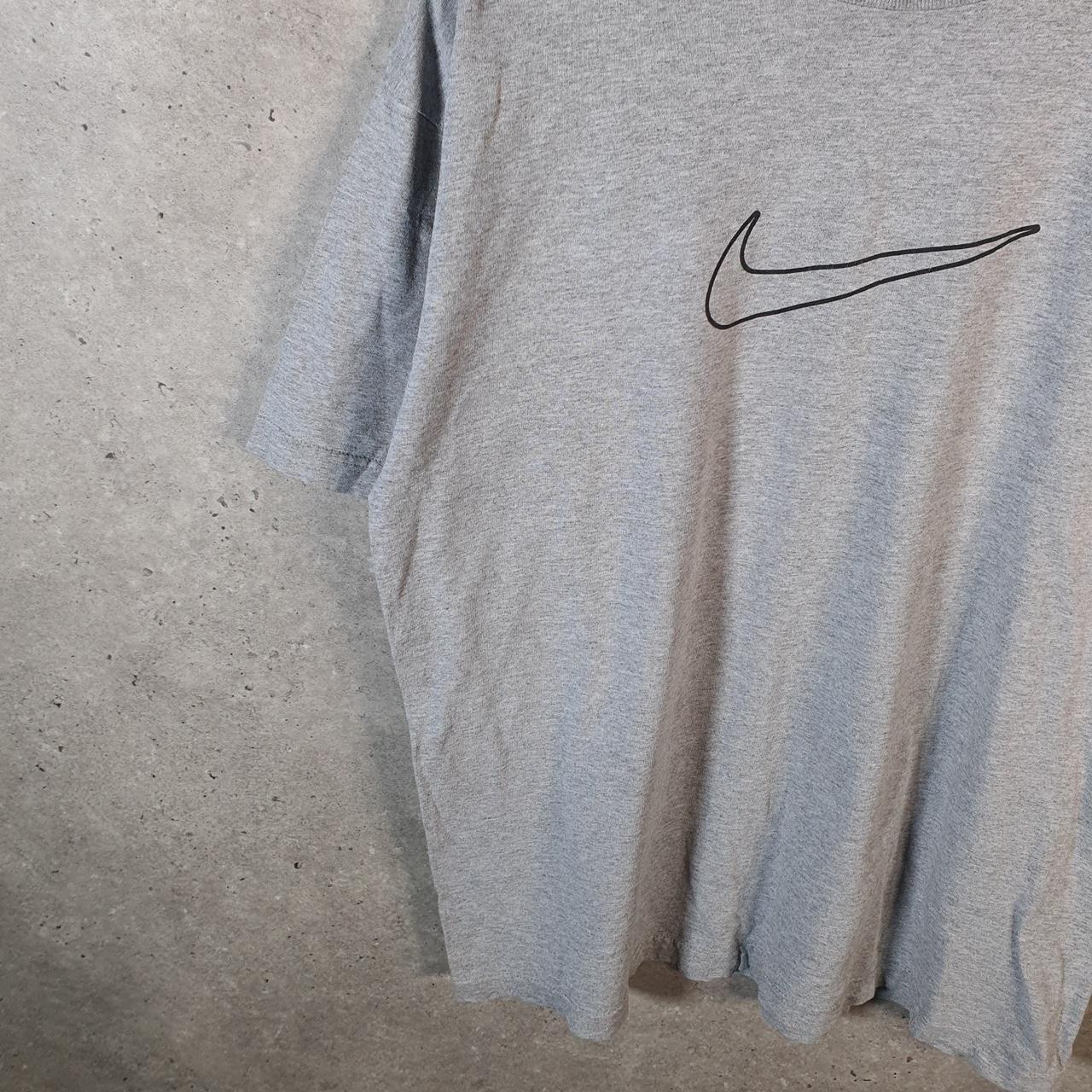 Vintage Nike Club Embroidered T Shirt Men’s XL Grey Swoosh Y2K Pullover Logo