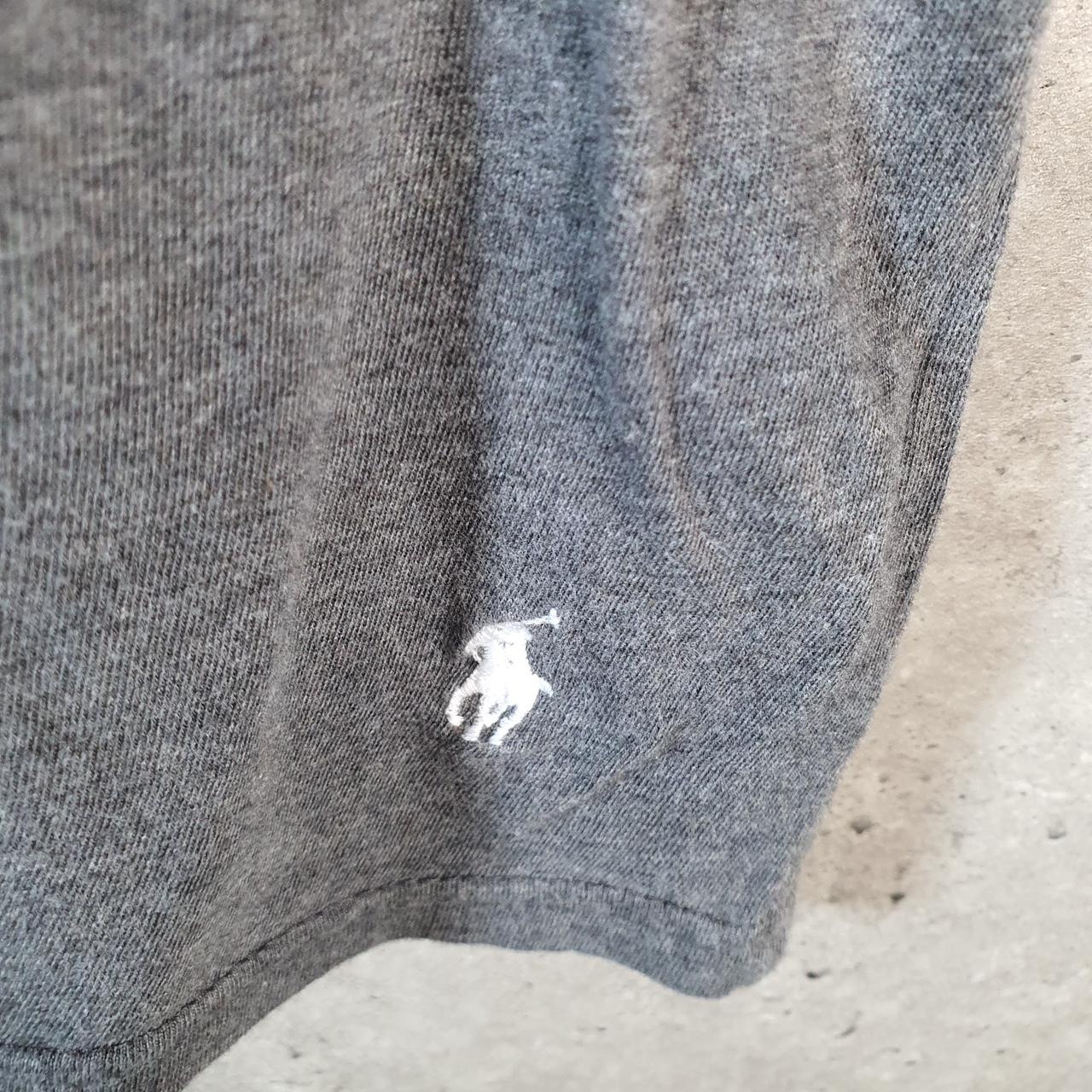 Vintage Ralph Lauren Polo Sport T Shirt Men’s Large Grey Slim Fit Embroidered Pony C8684