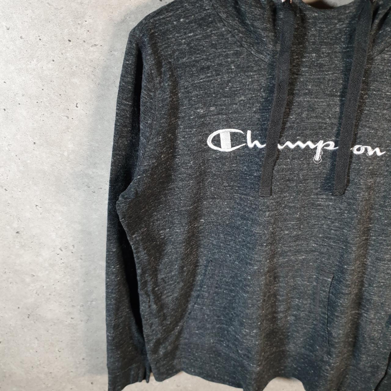 Vintage Champion Hoodie Womens Medium Grey Pro Sport Spellout Pullover