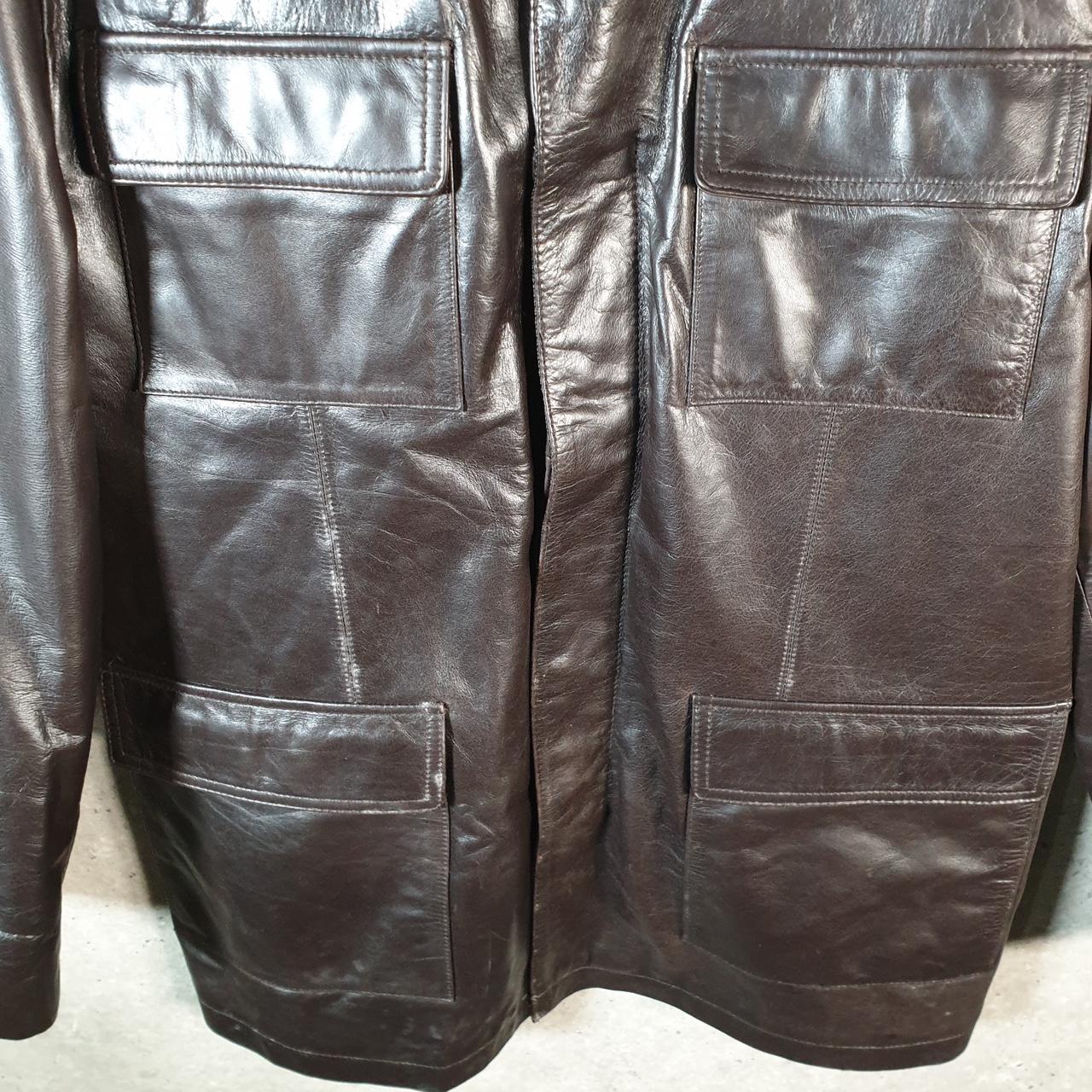 Vintage Lee Cooper Genuine Leather Jacket Pockets Biker Mens XL Black