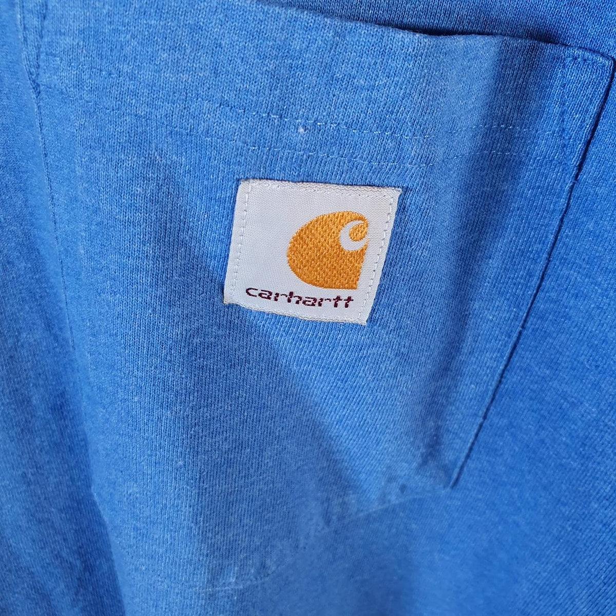 Vintage Carhartt Pocket T Shirt Men’s Large Blue Workwear Chore Utility Loose Fit